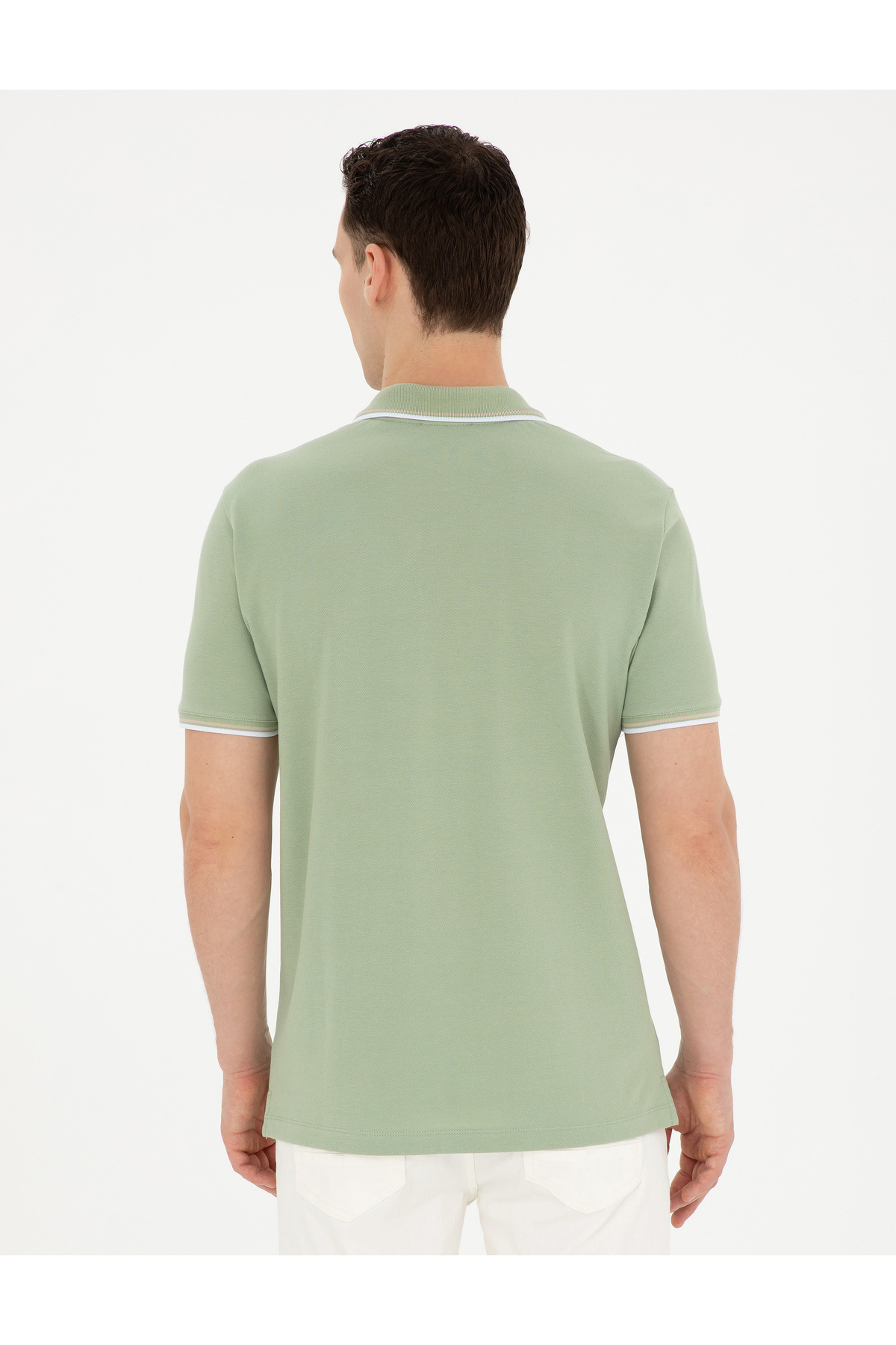 تیشرت مردانه خاکستری پیرکاردین | 1853817 اورجینال - تصویر 3