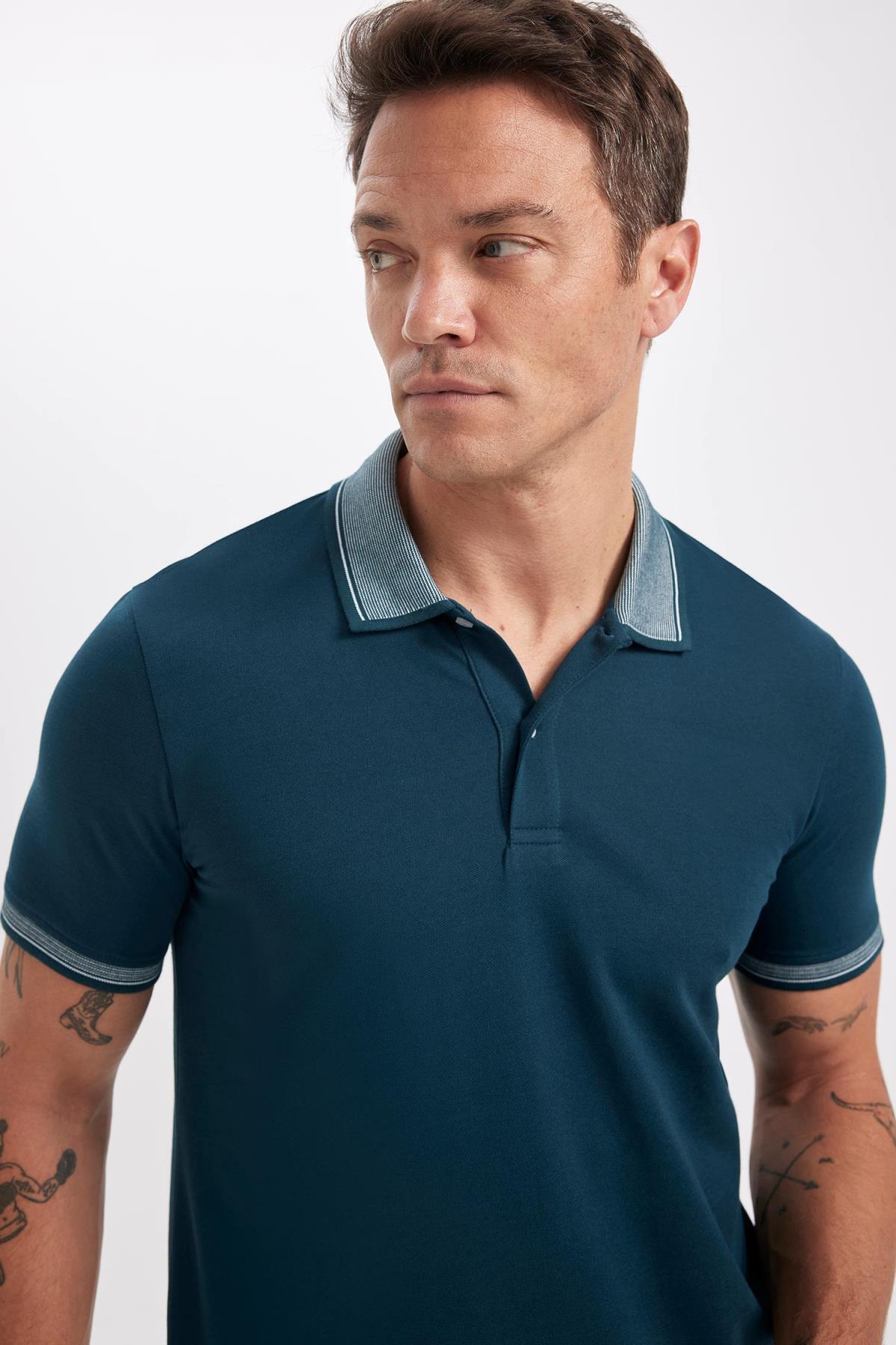 پولوشرت مردانه دفاکتو | D0033AXNS Defacto - Image 5