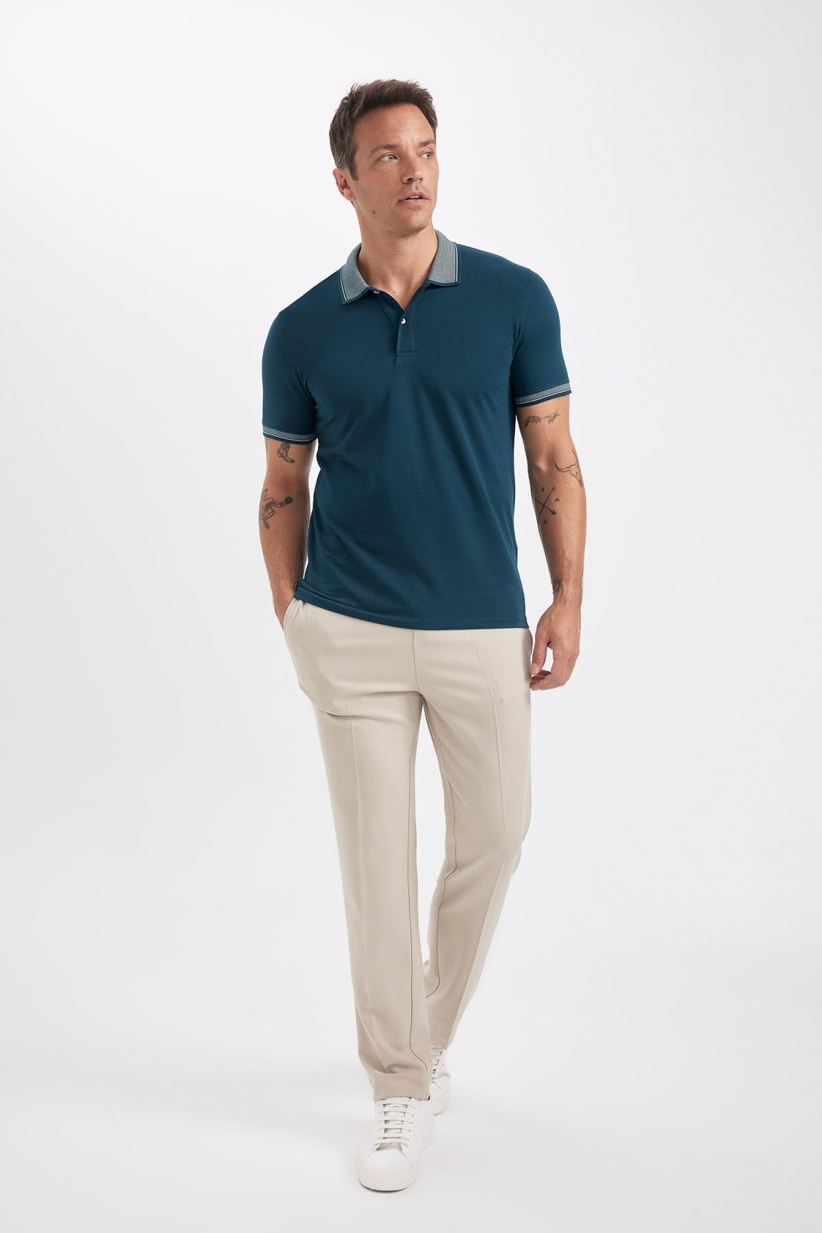 پولوشرت مردانه دفاکتو | D0033AXNS Defacto - Image 2