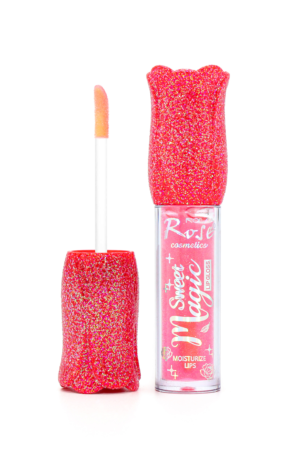 Roesıa Rose Cosmetics Rose Sweet Magıc Gül Desenli Simli Dudak