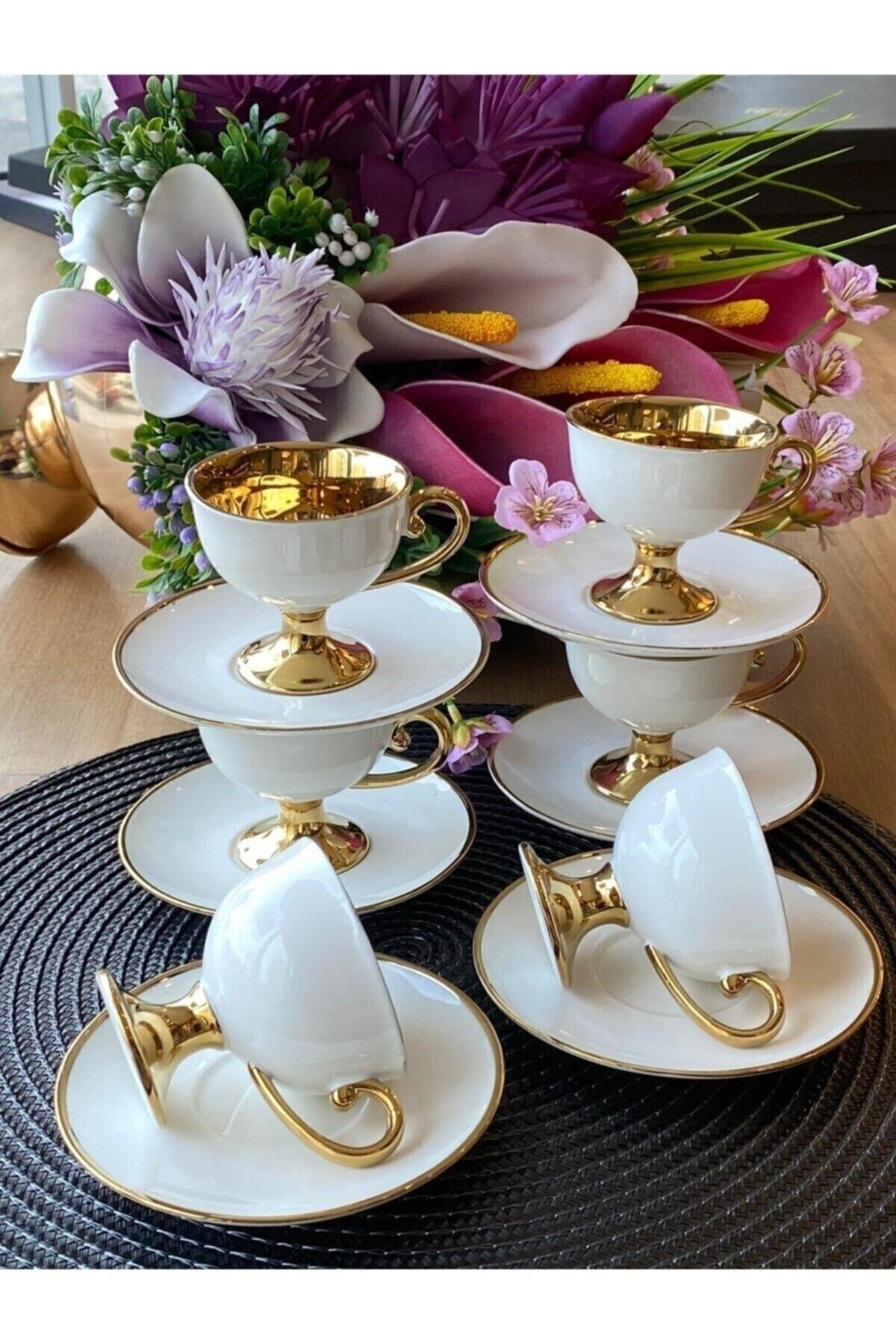 Sembol Gold Beyaz Kahve Fincanı Victoria 6 Kişilik Vıctorıa Fiyatı ...
