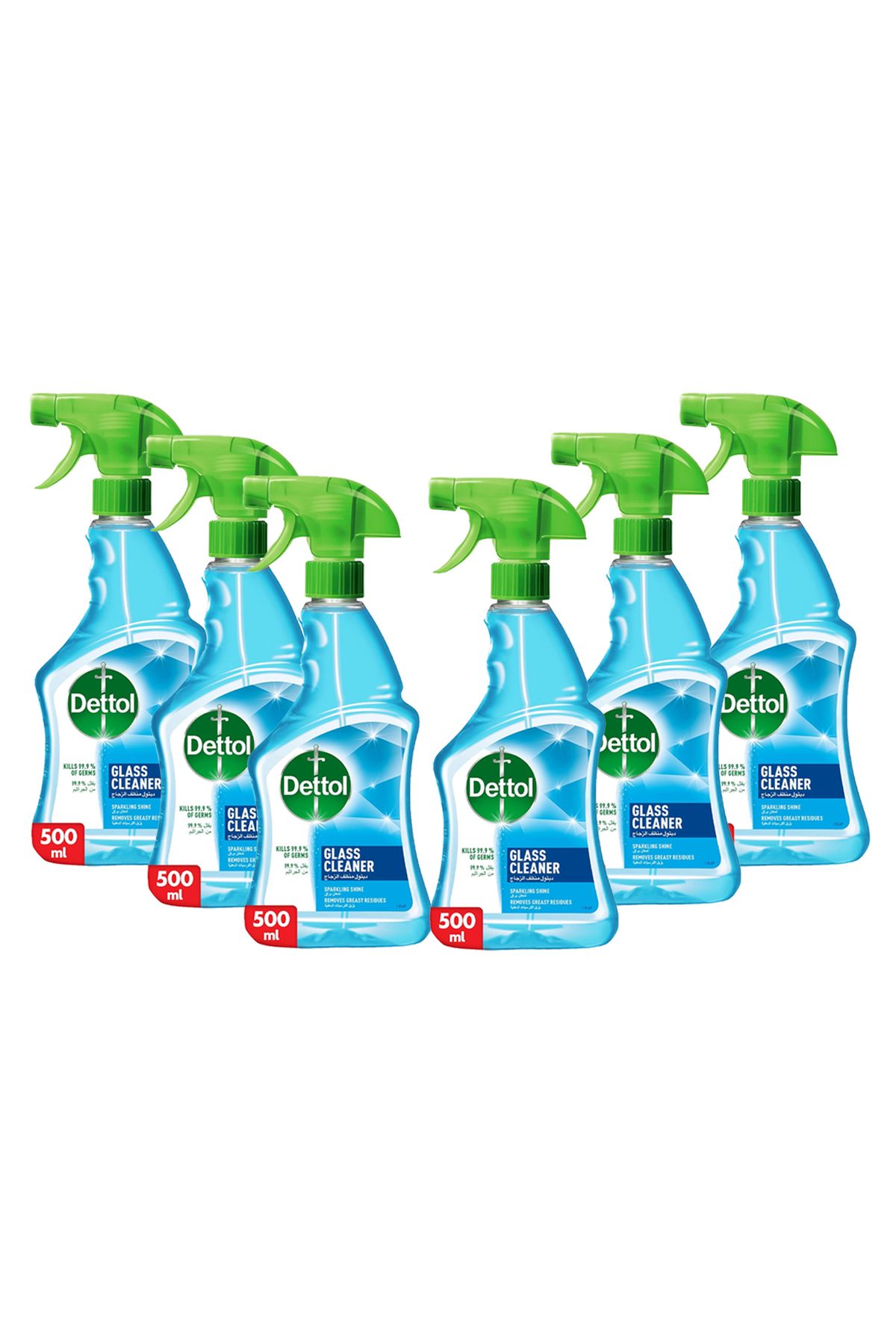 Dettol-Glass Cleaner Spray Bottle, 500 ml X6 1