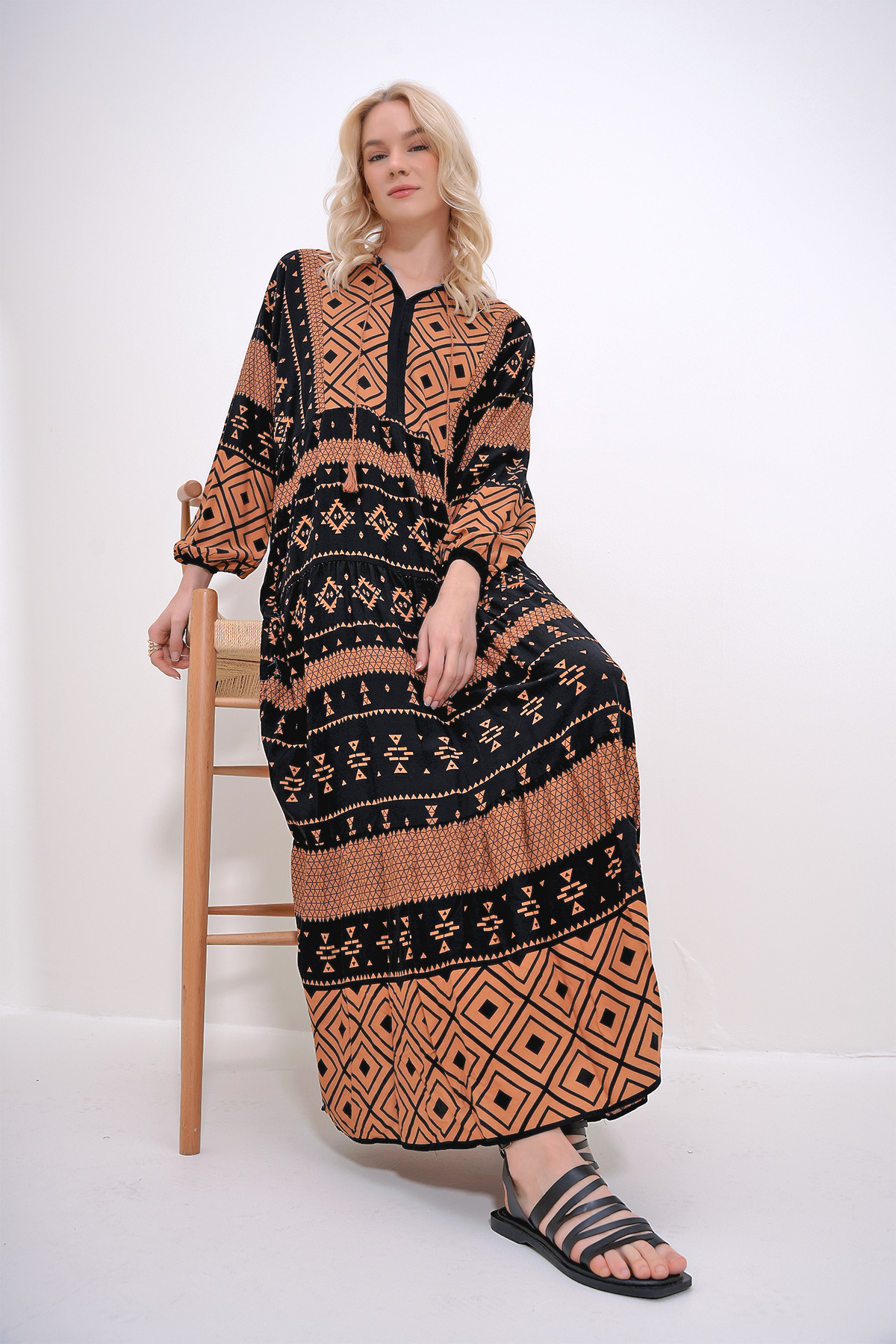 لباس زنانه آلاچاتی | ALC-X12039 Trend Alaçatı Stili - Image 3