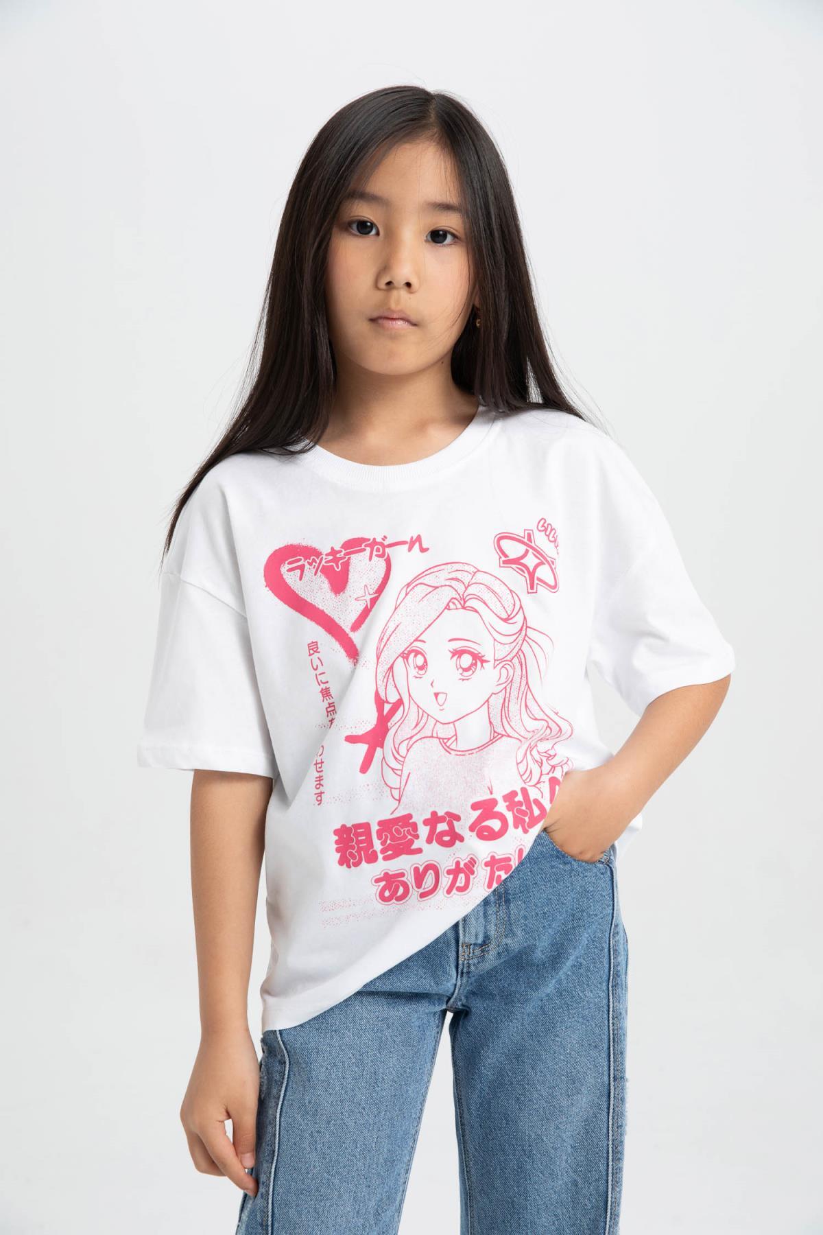 تی شرت دخترانه دفاکتو | C4503A824HS Defacto - Image 3