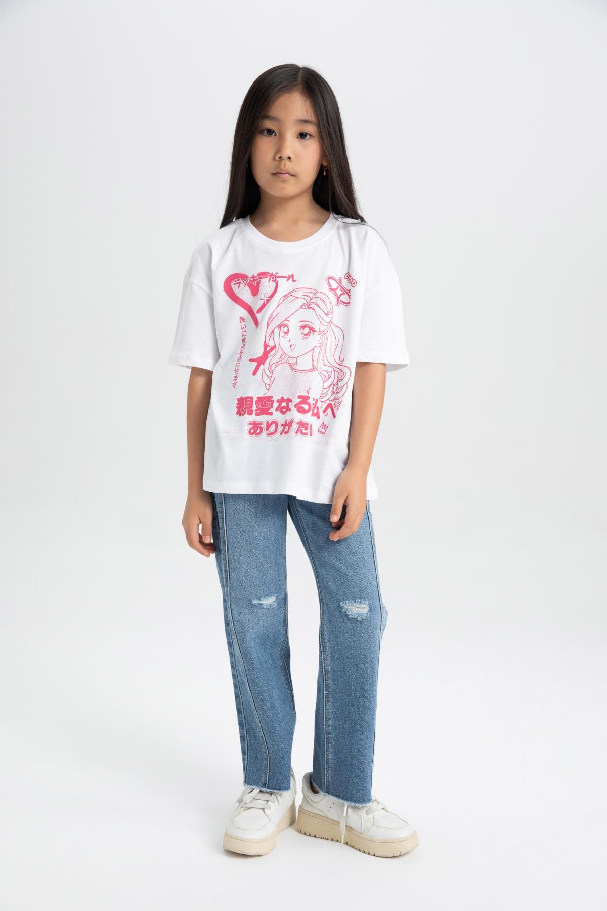 تی شرت دخترانه دفاکتو | C4503A824HS Defacto - Image 2