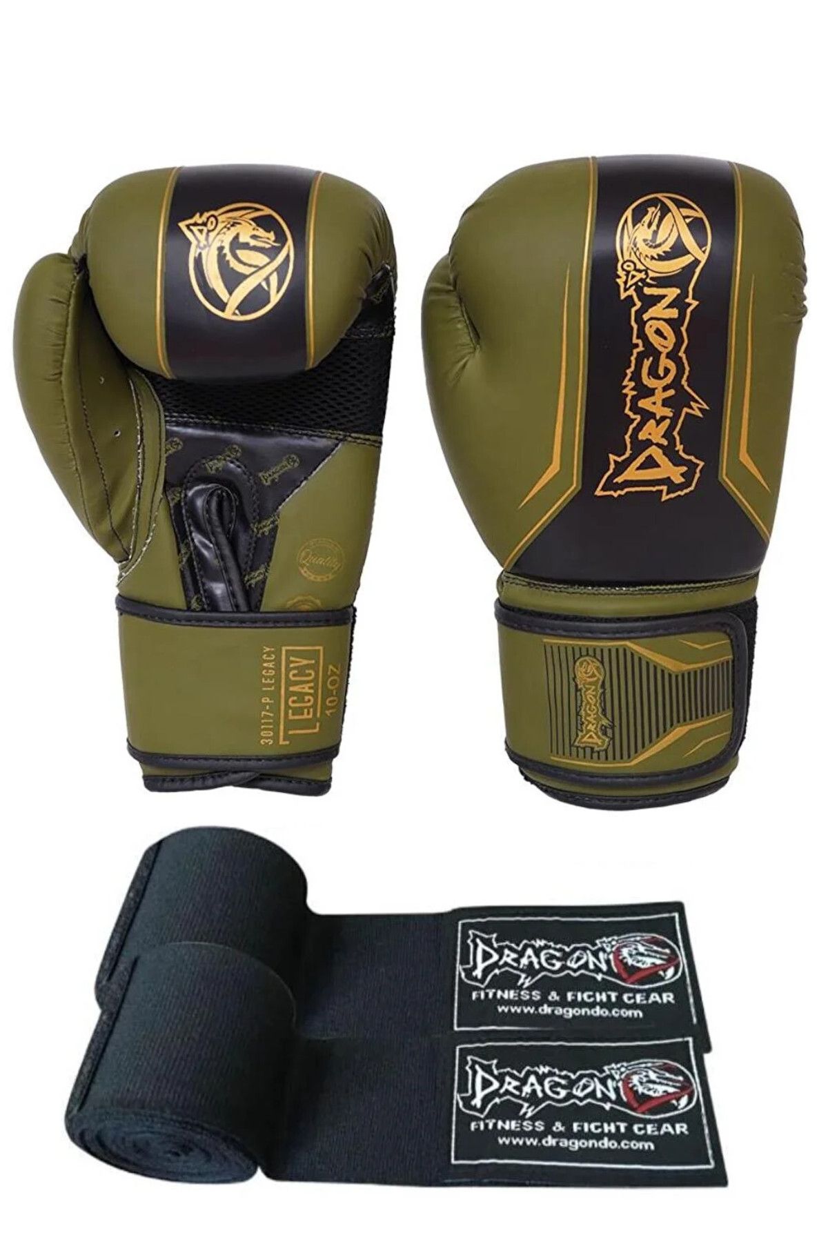 دستکش بوکس سبز مردانه و زنانه کیک میراث Muaythai اژدها 2 ست Dragondo
