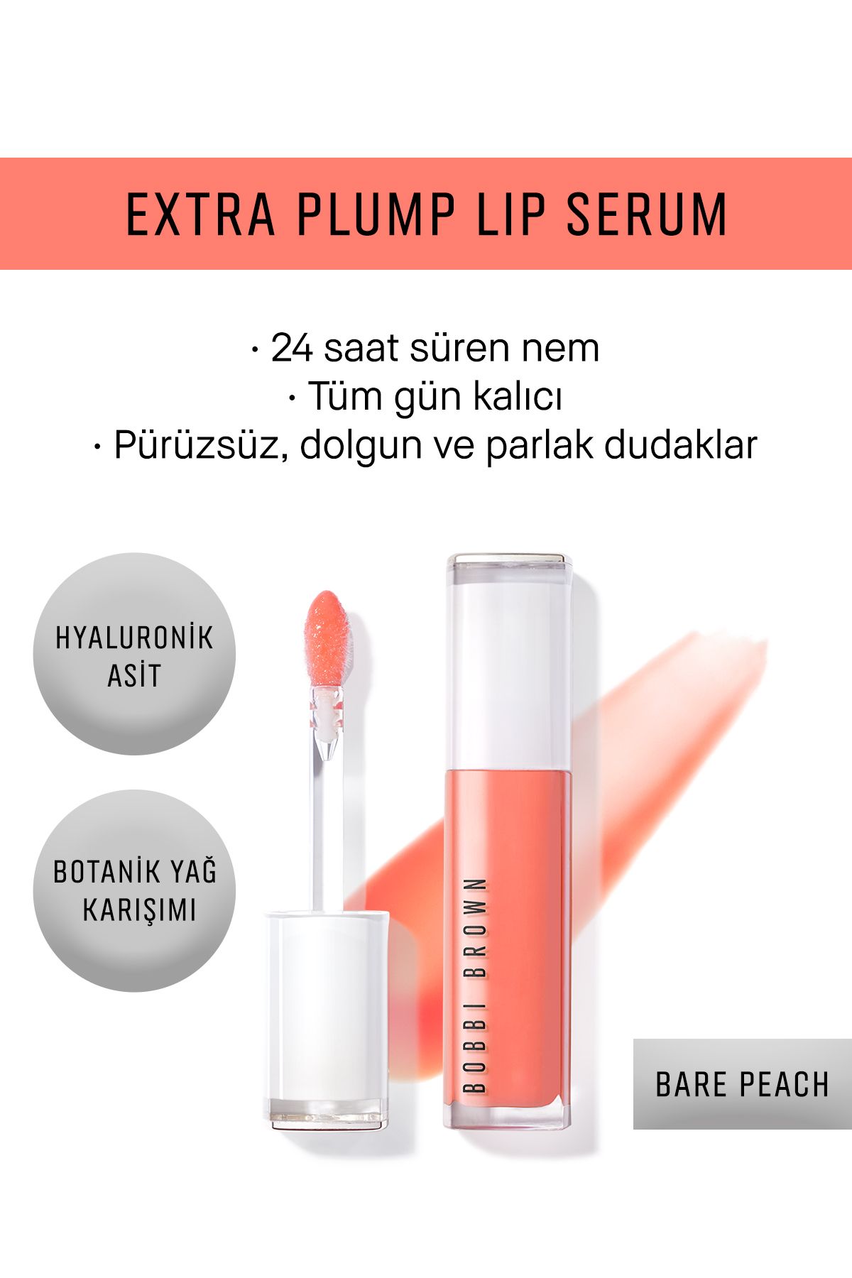 Bobbi Brown Extra Plump Сыворотка для губ — Bare Peach 716170336114 105136