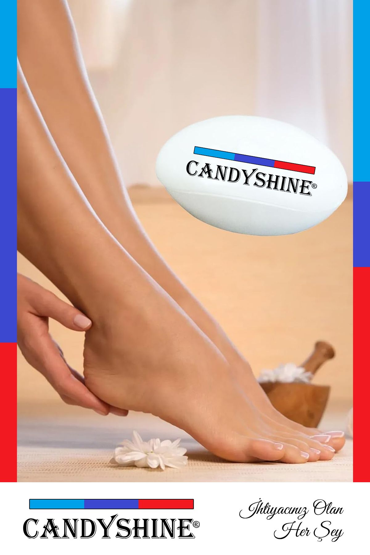 CandyShine-® Practical Ergonomic Foot Heel File Grater Dead Skin and Callus Remover Pad with Egg Retouching Sanding 5
