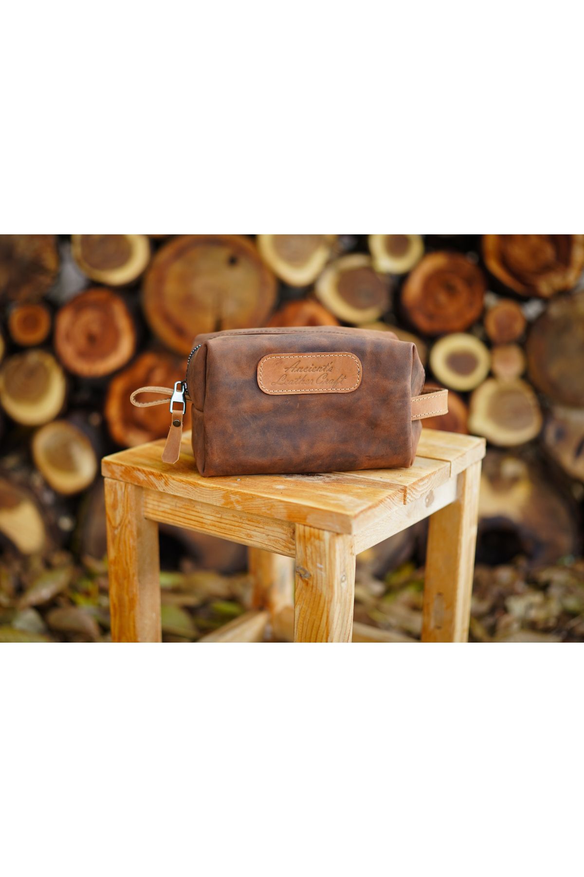 کیف لوازم آرایش زنانه چرم اصل - سازمان دهنده کیف داخلی - هدیه روز مادر Ancient Leather Craft