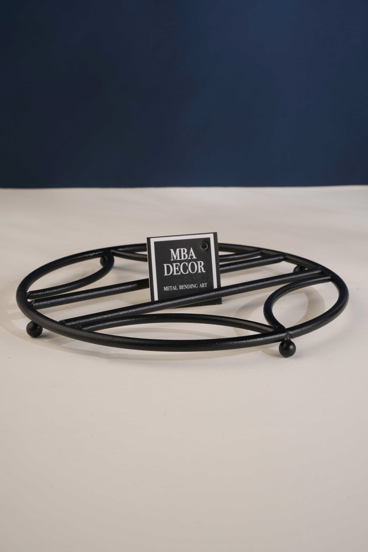 mba decor metal bending art 1. Kalite Paslanmaz Siyah Kaplama Isıya Dayanıklı Nihale 20 Cm Sofra Sunum Mutfak