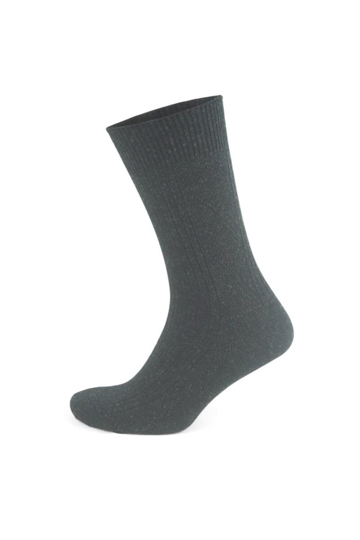 5 li Kışlık Thermal Etkili Ince Örgülü Çorap Lambswool Yünlü