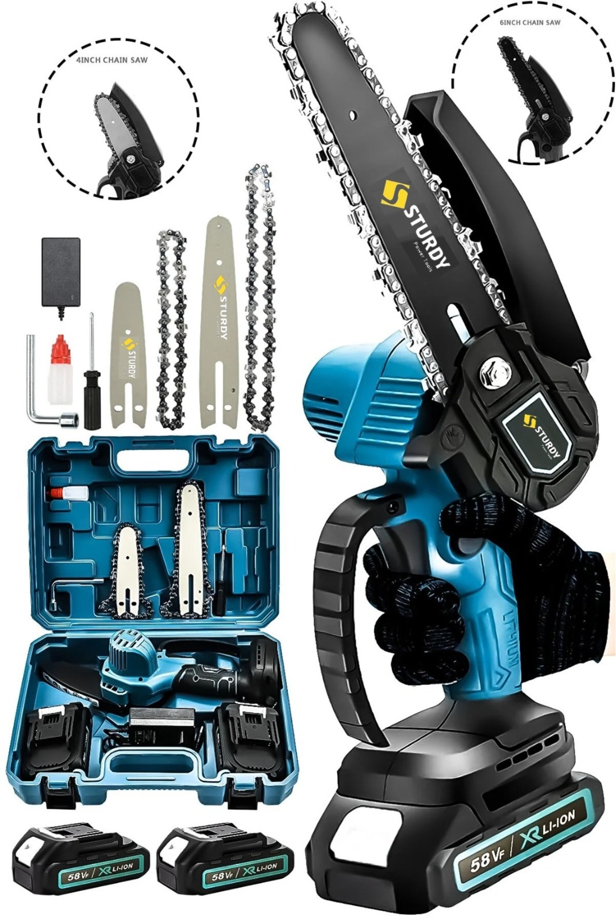 ②29日21時迄 【リピート ひまわり】ドテラ St Cp Tt Gm Sturdy 22v Profesyonel Çift Akülü Şarjlı Dal Budama Dal Kesme