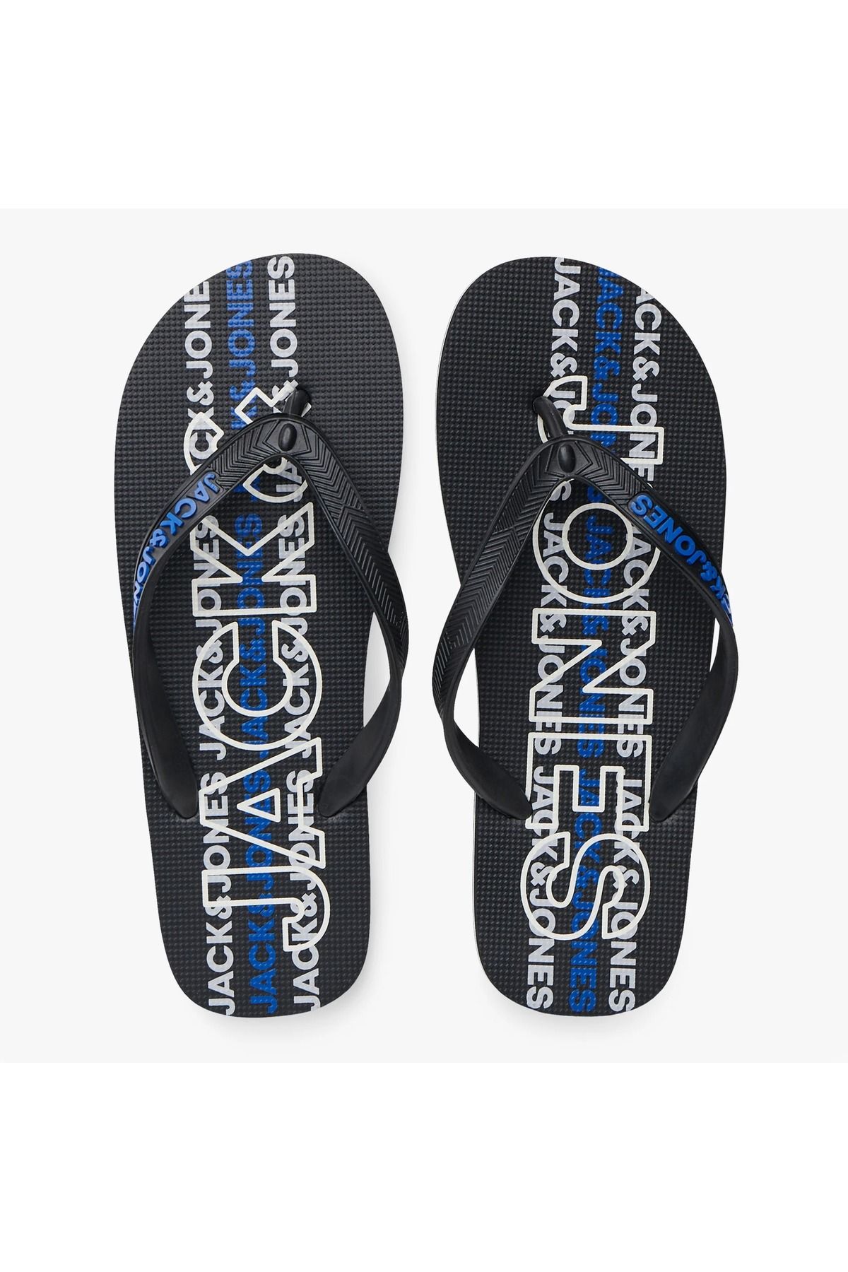 دمپایی سیاه مردانه Jack Jones جک و جونز JFWLOGO 2.0 FLIP FLOP Jack & Jones