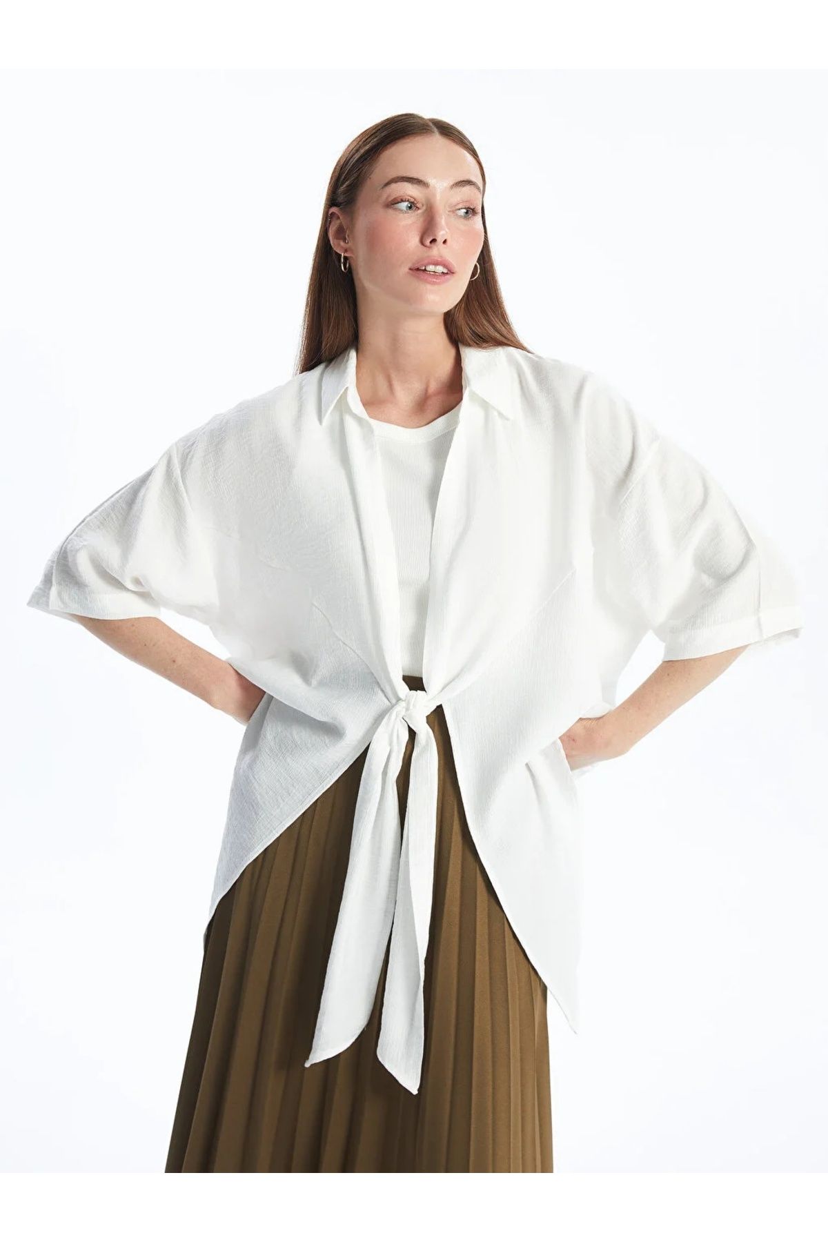 LCWAIKIKI Classic Şal Yaka Düz Oversize Kadın Kimono