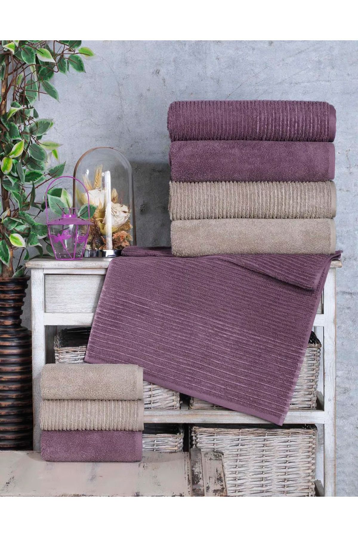 Altınbaşak-Jacquard 4buc 50x90 prosoape de mână Lisa DAMSON-BEIGE 2