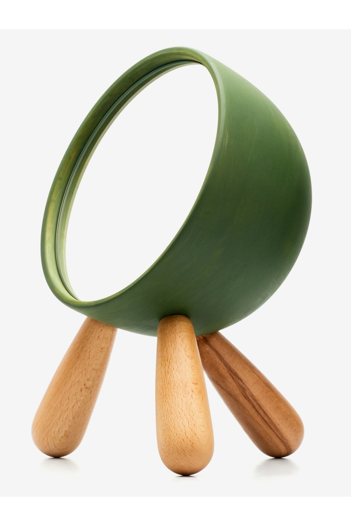 Decorative Desktop Makeup Mirror Forest Green Leg Mirror Table Mirror Minimalist Design
