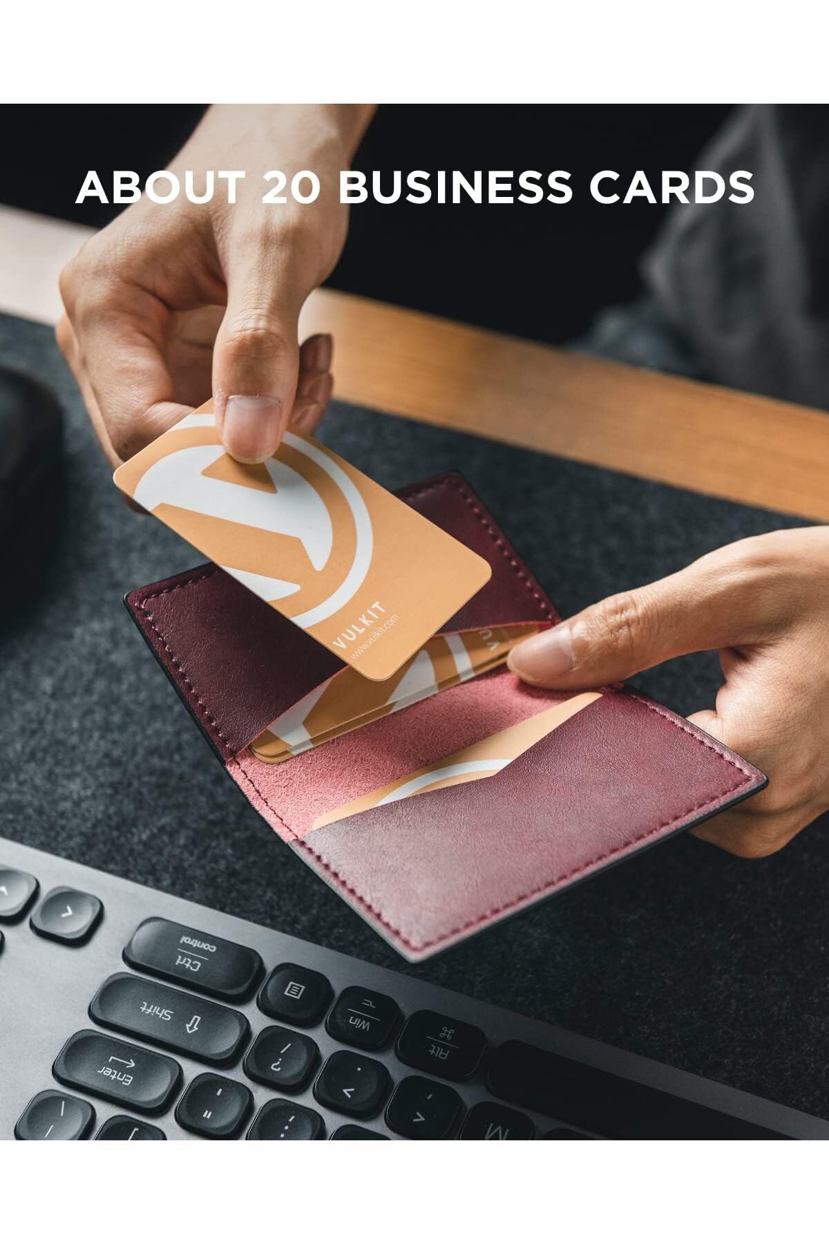 کیف پول مردانه و زنانه کارت ویزیت چرمی ULTRA SLIM CARD راه حل شیک کاربردی VULKIT