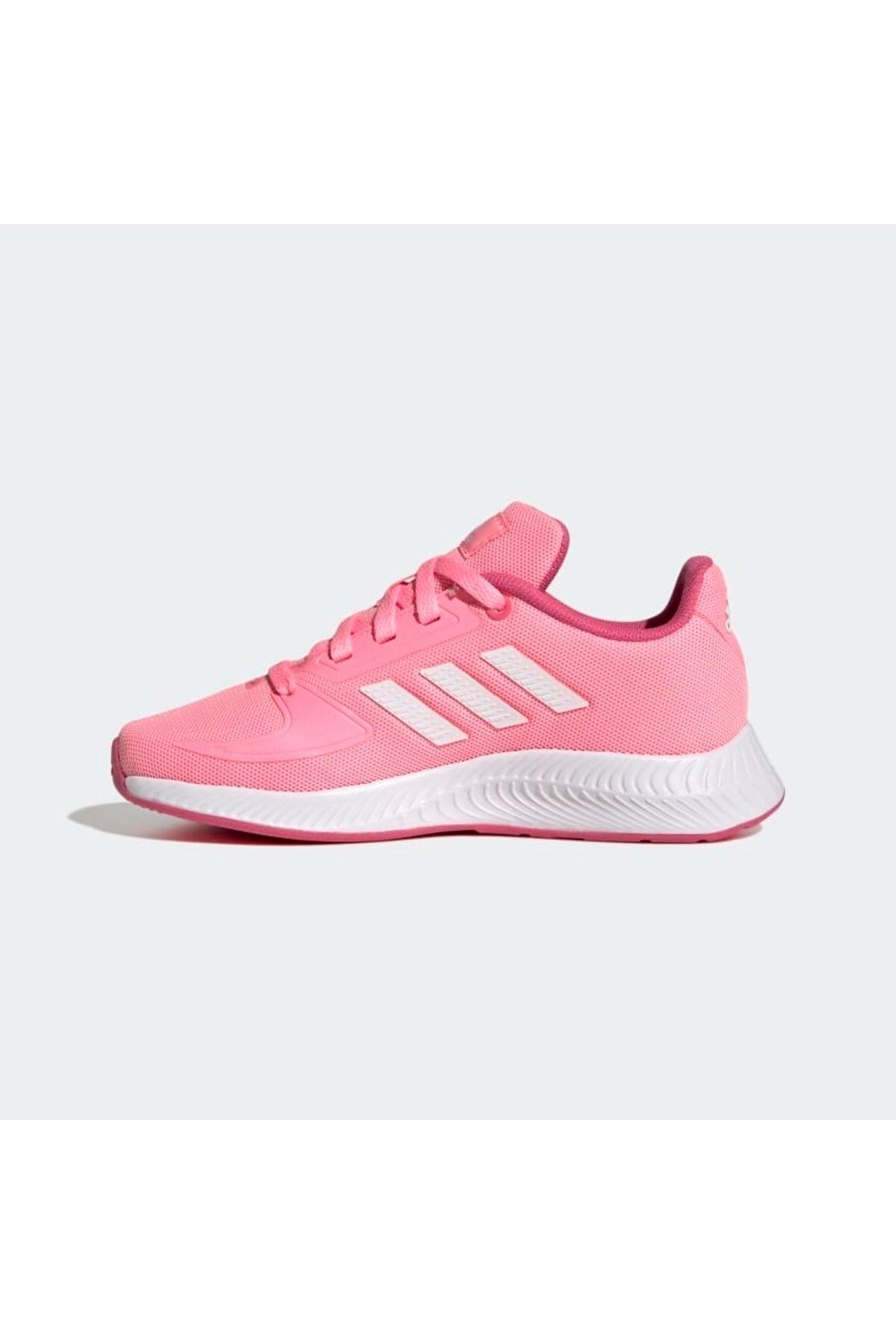 کفش دو و تمرین سفید زنانه های پیاده روی صورتی Runfalcon adidas