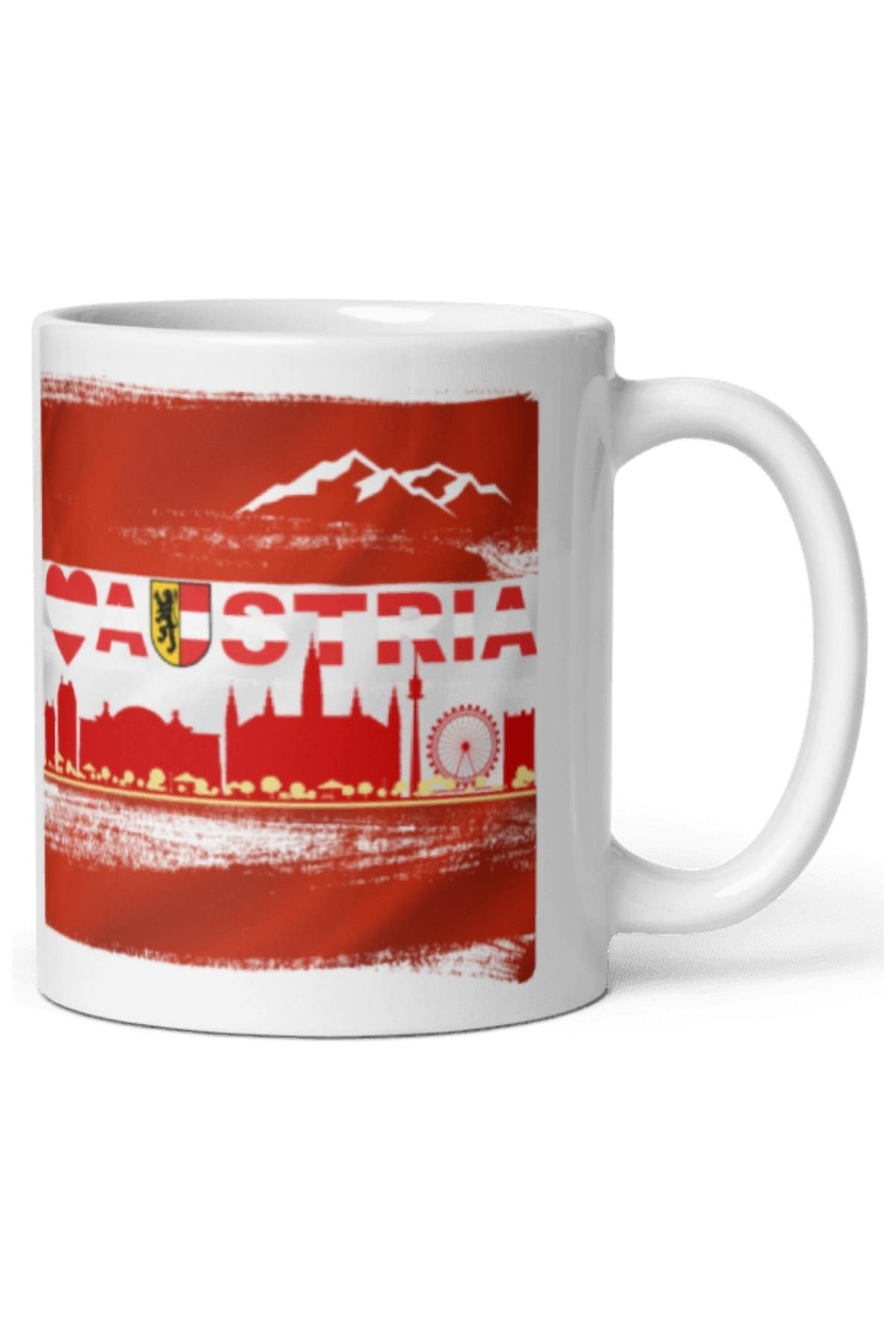 Dünyadan Hediyeler-2 Pieces Austria Mug - Travel Souvenir Austria Mug 4