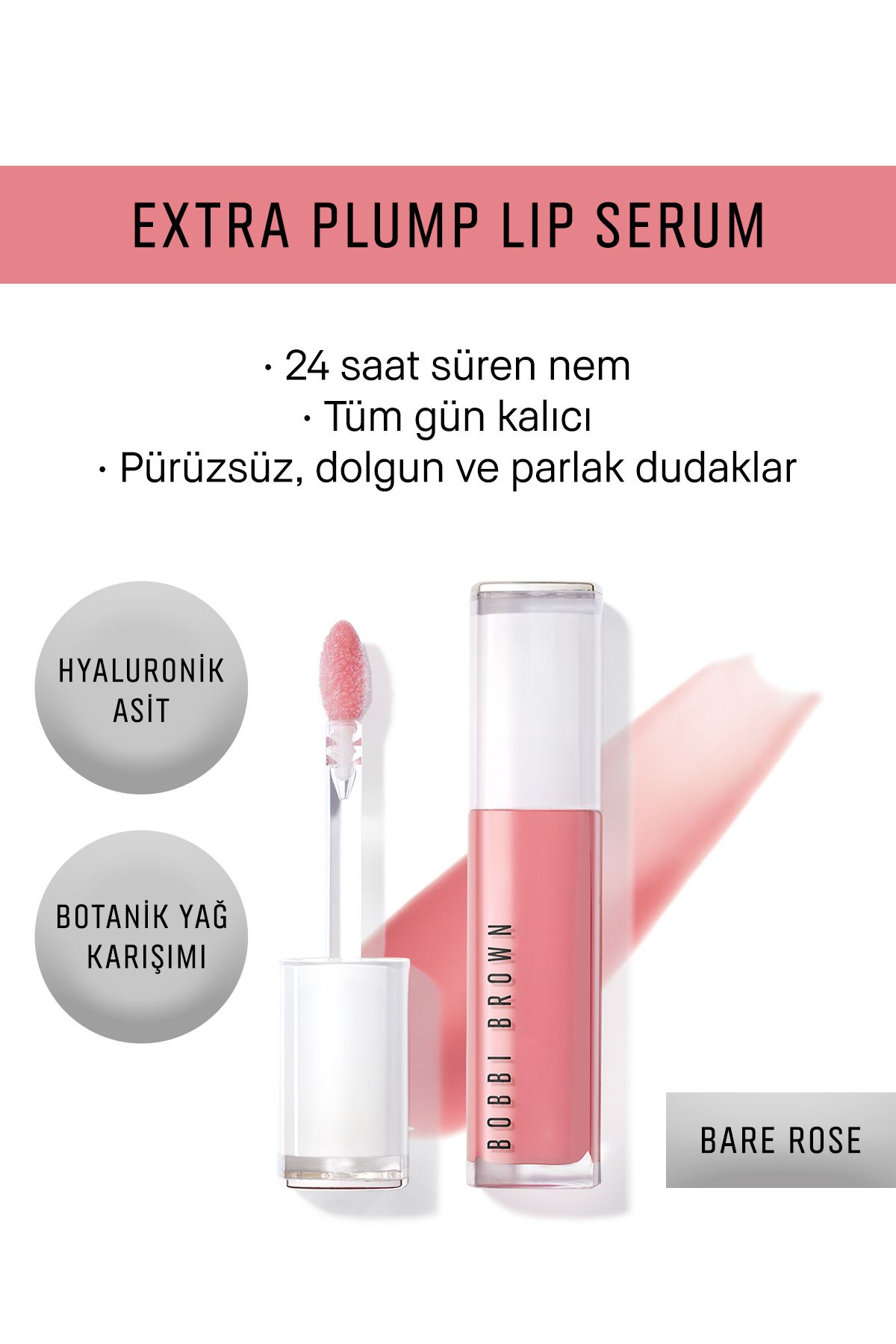 Bobbi Brown Extra Plump Сыворотка для губ – Bare Rose 716170336121 105136