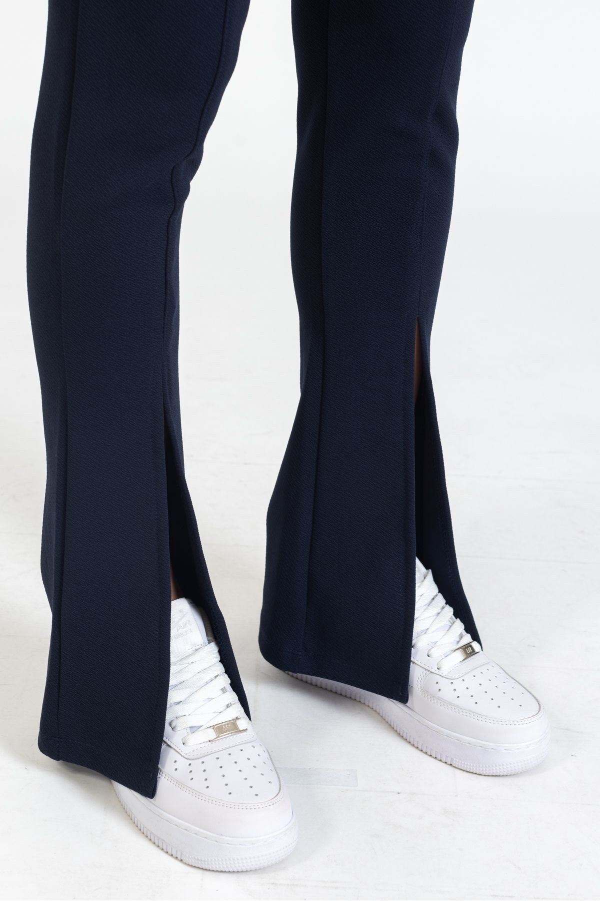 macharelbasic-pantaloni de damă bleumarin cu talie înaltă, slim fit 7