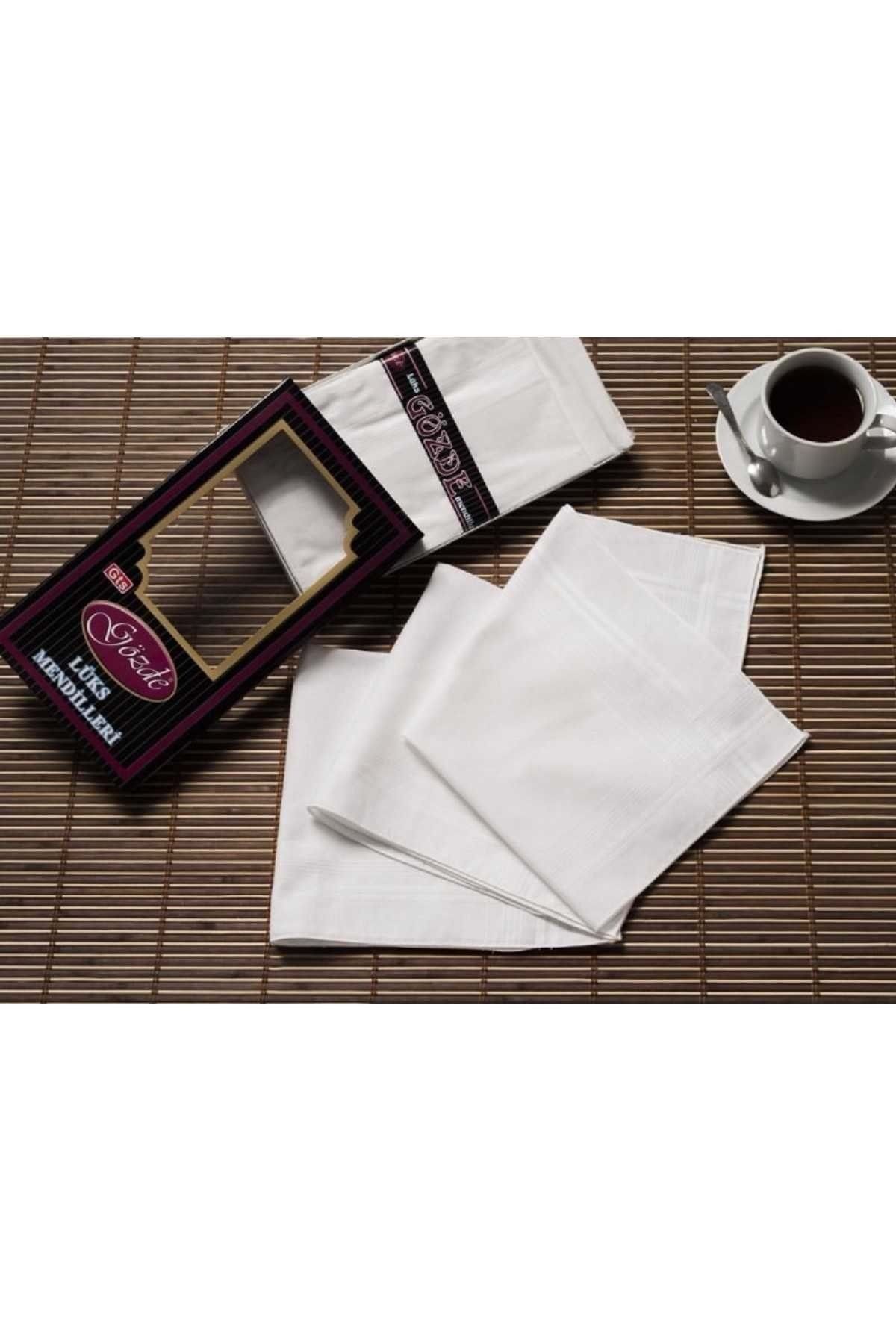 Gözde 42x42cm Batista Tesatura Alb-negru - 12 Bucati Unisex - One Size