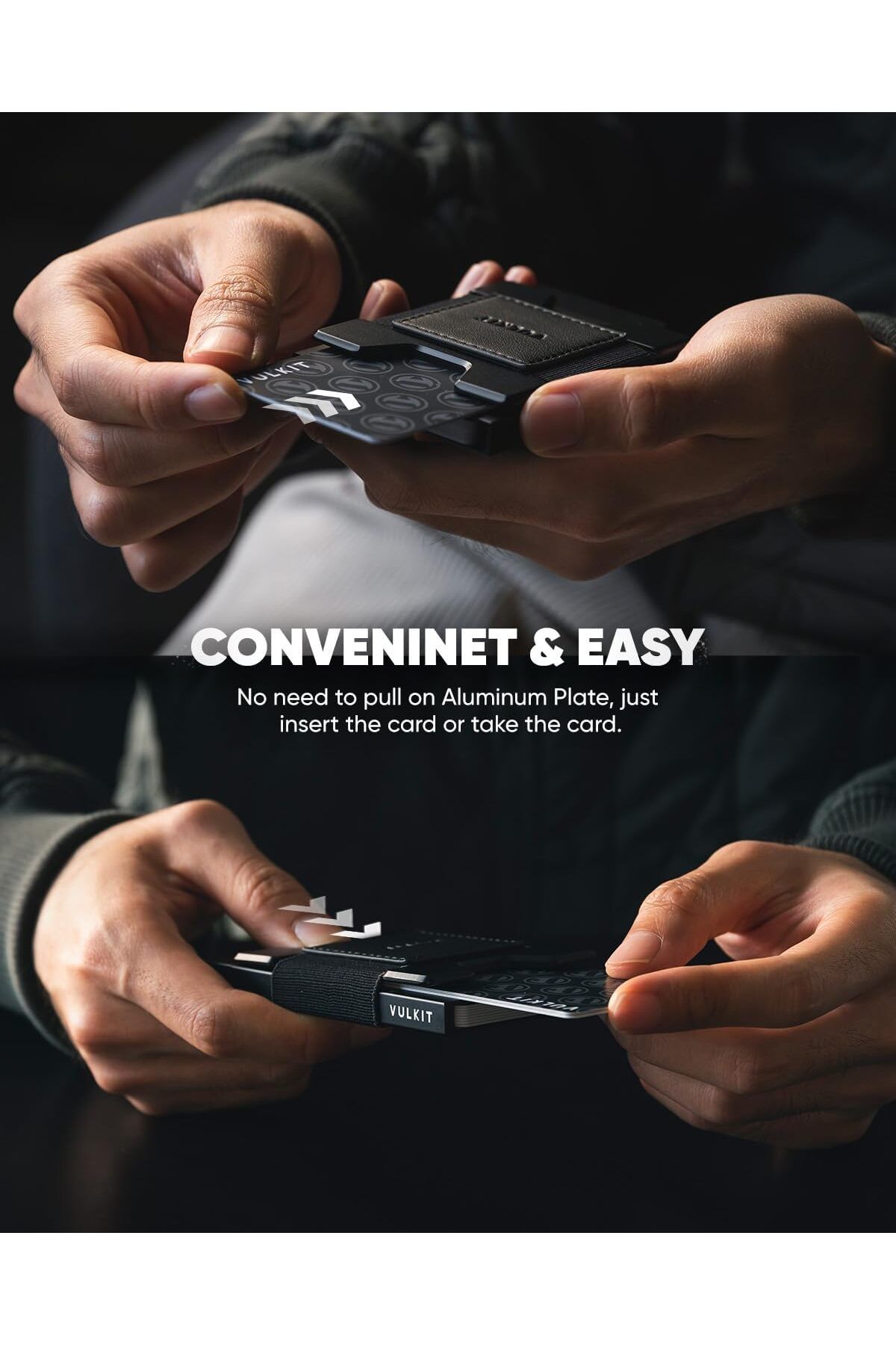 کیف پول مینیمالیستی VULKIT با طراحی فوق‌باریک، دسترسی سریع و محافظت RFID/NFC VULKIT