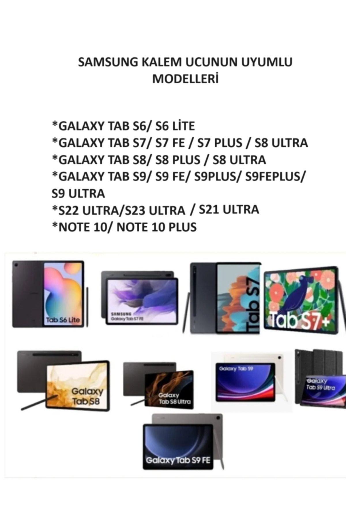 Galaxy Tablet S Pen Kalem Yedek Ucu (5adet) S6/S7/S8/S9/Lite/FE/Plus S21Ultra/S22ULTRA/S23ULTRA 2