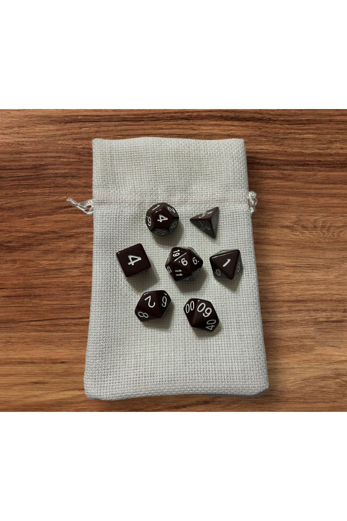 Le Majeur DND Frp Zar Seti 7li Set Dnd Zarı Dungeons And Dragons Masaüstü Oyun Zarı Kahverengi