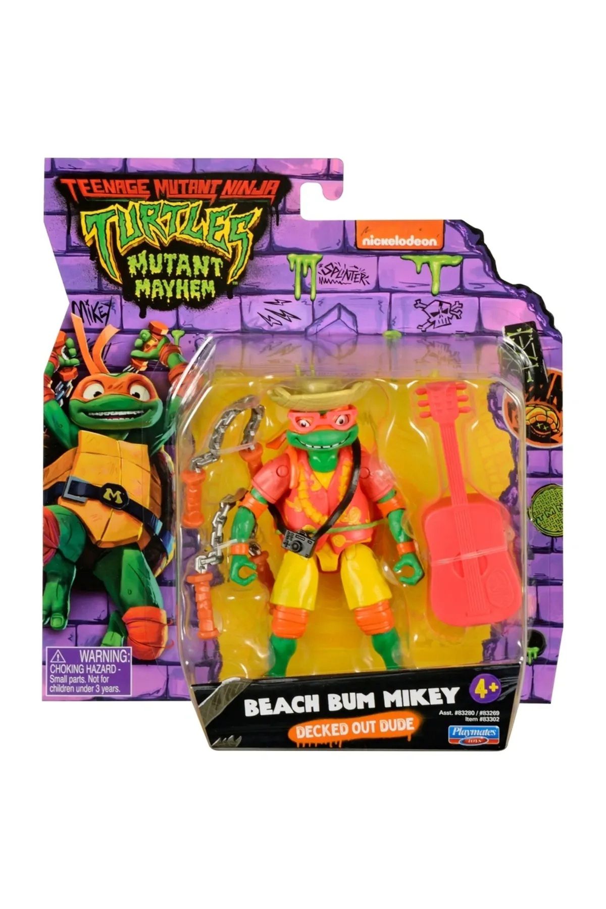Tower Toys-TU805G00 Ninja Turtles Action Figures Turtles Super Ninja @BEACH BUM MIKEY@ Custom Series 3