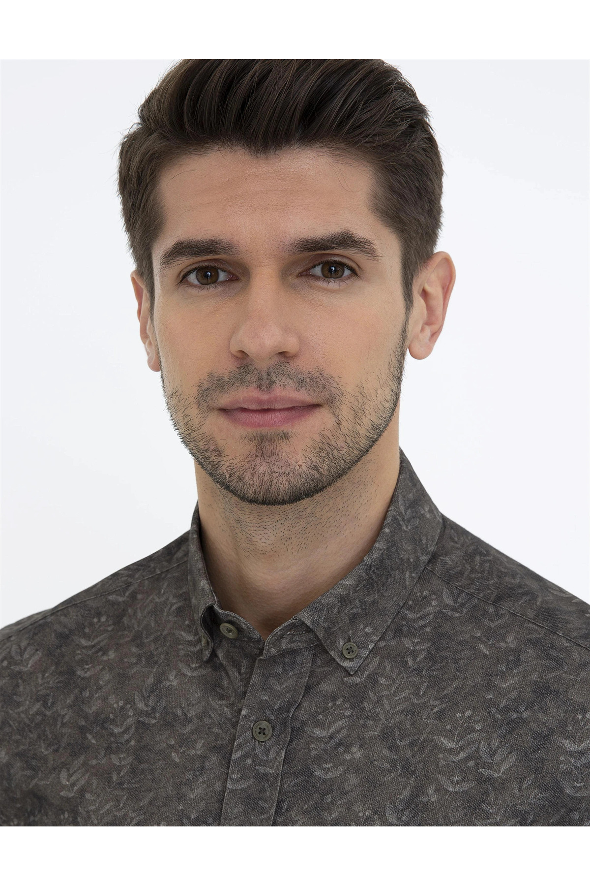 پیراهن مردانه خاکی پیرکاردین | 50228348 اورجینال - تصویر 2