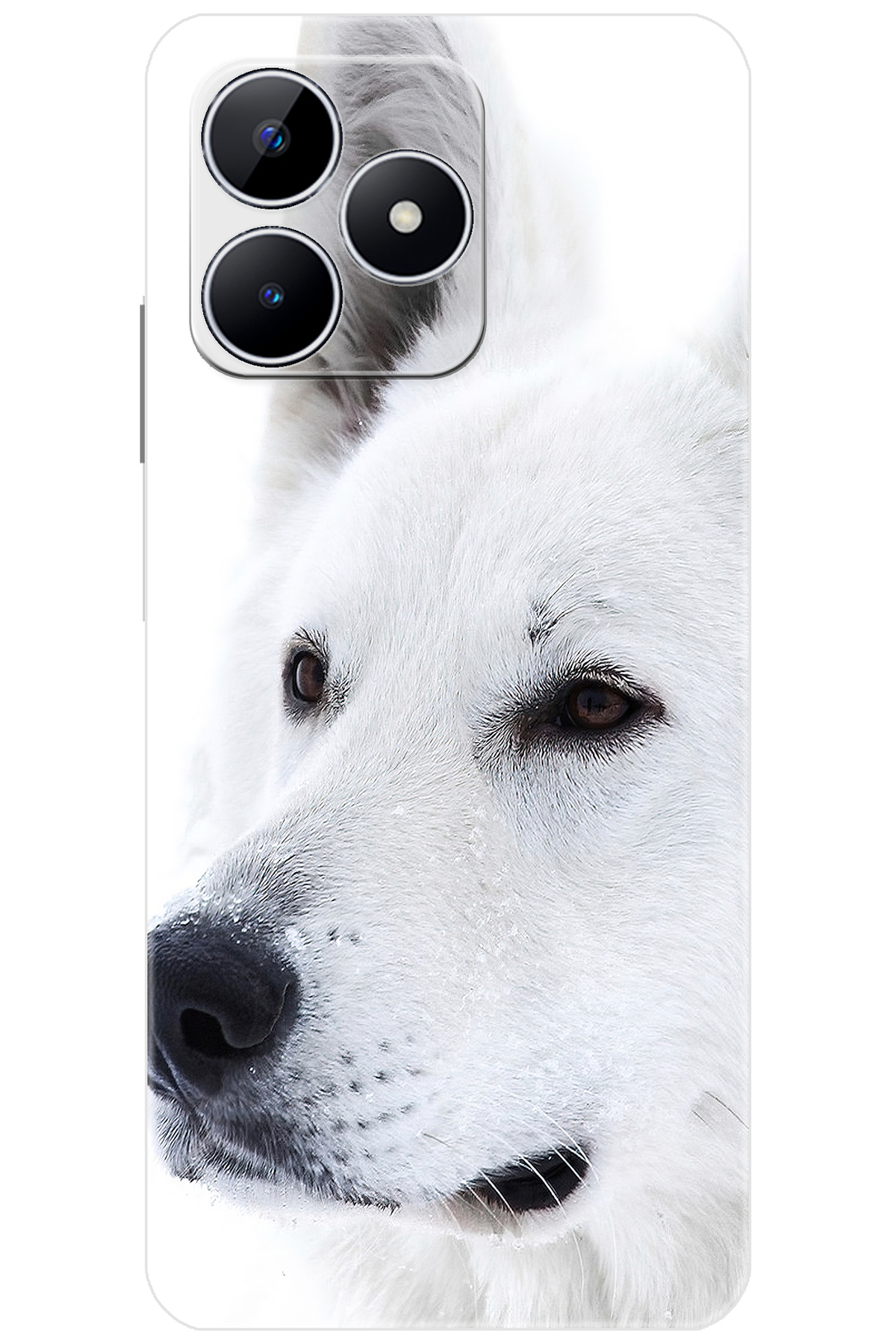 Note 50 (RMX3834) Compatible Sheath Pattern Printed Silicone White Wolf NGO:169 CP-VcxM6VF
