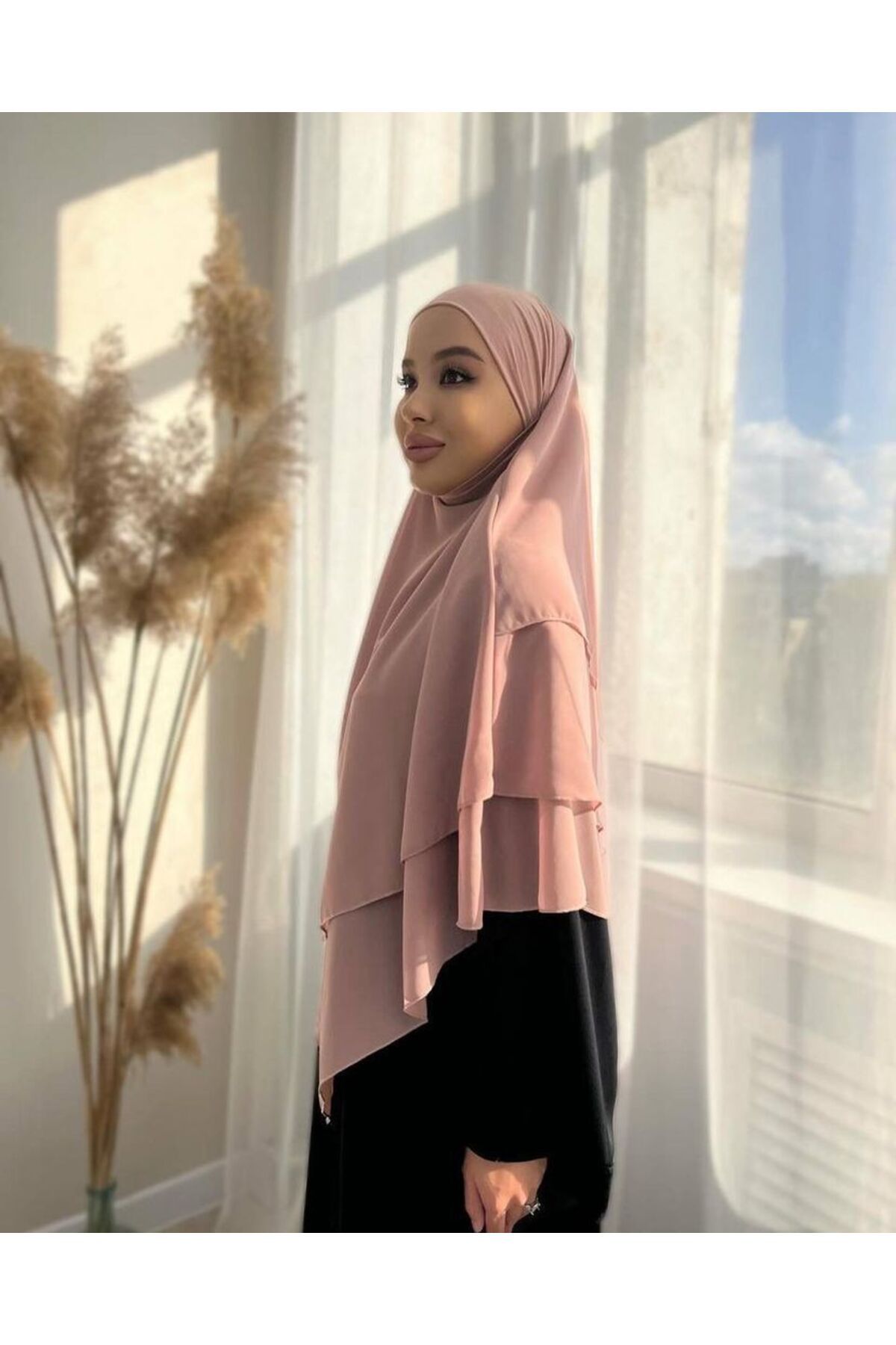 Mercan Hijab-THREE-LAYER CHIFFON SUFLE KHIMAR 1