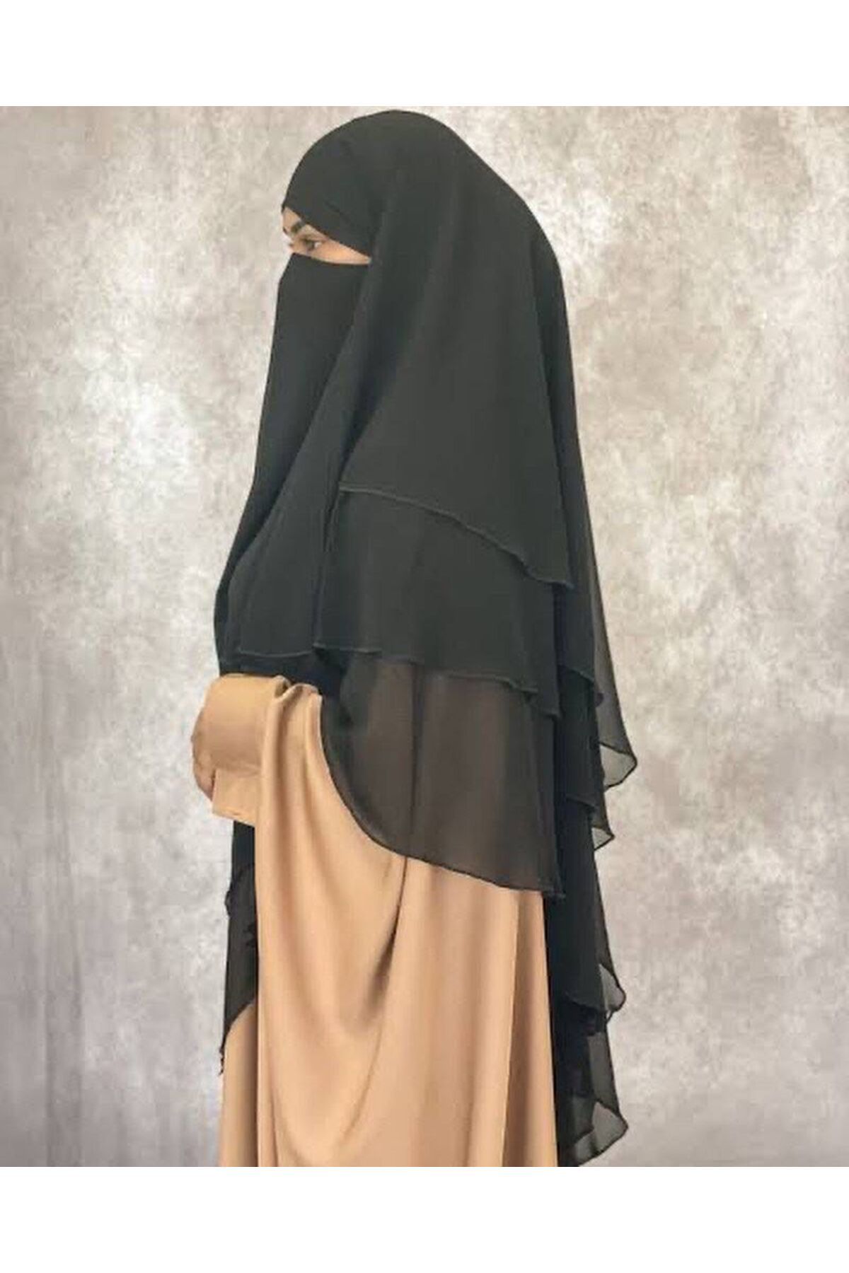 Mercan Hijab-Chiffon Souffle Khimar - Three Layer 1