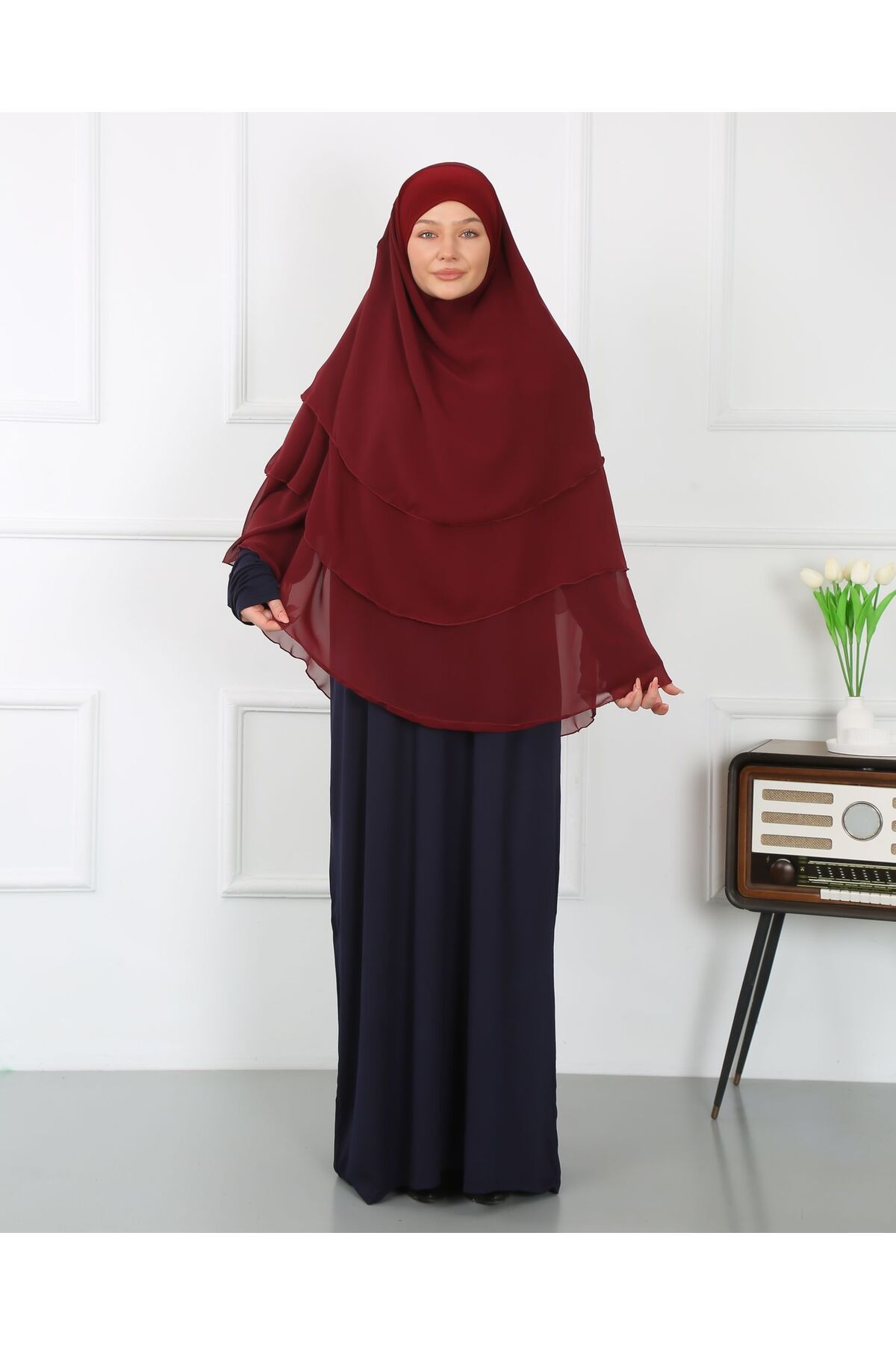 Mercan Hijab-THREE-LAYER CHIFFON SUFLE KHIMAR 4