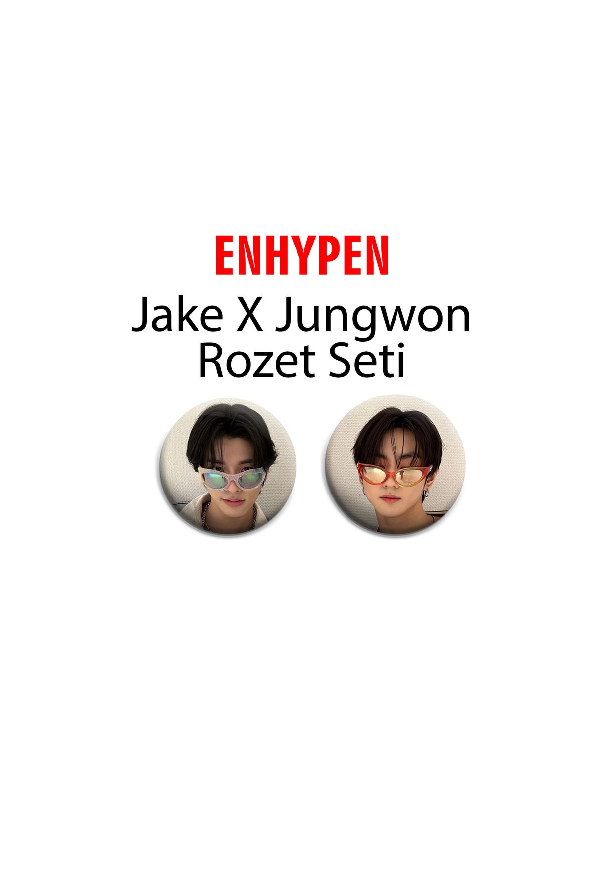 Nemika-ENHYPEN Jake x Jungwon - 2 Needle Button Badge Set 1