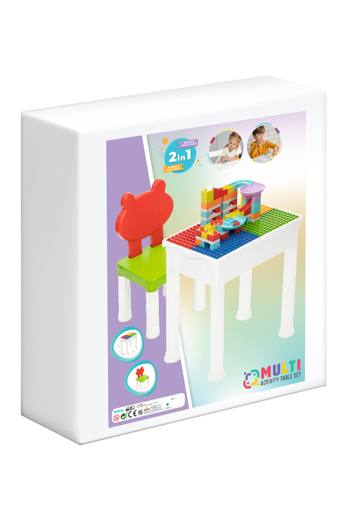 میز چندکاره فعالیت و مطالعه با ساختار بلوکی ۶۲ تکه سازگار با دوپلو