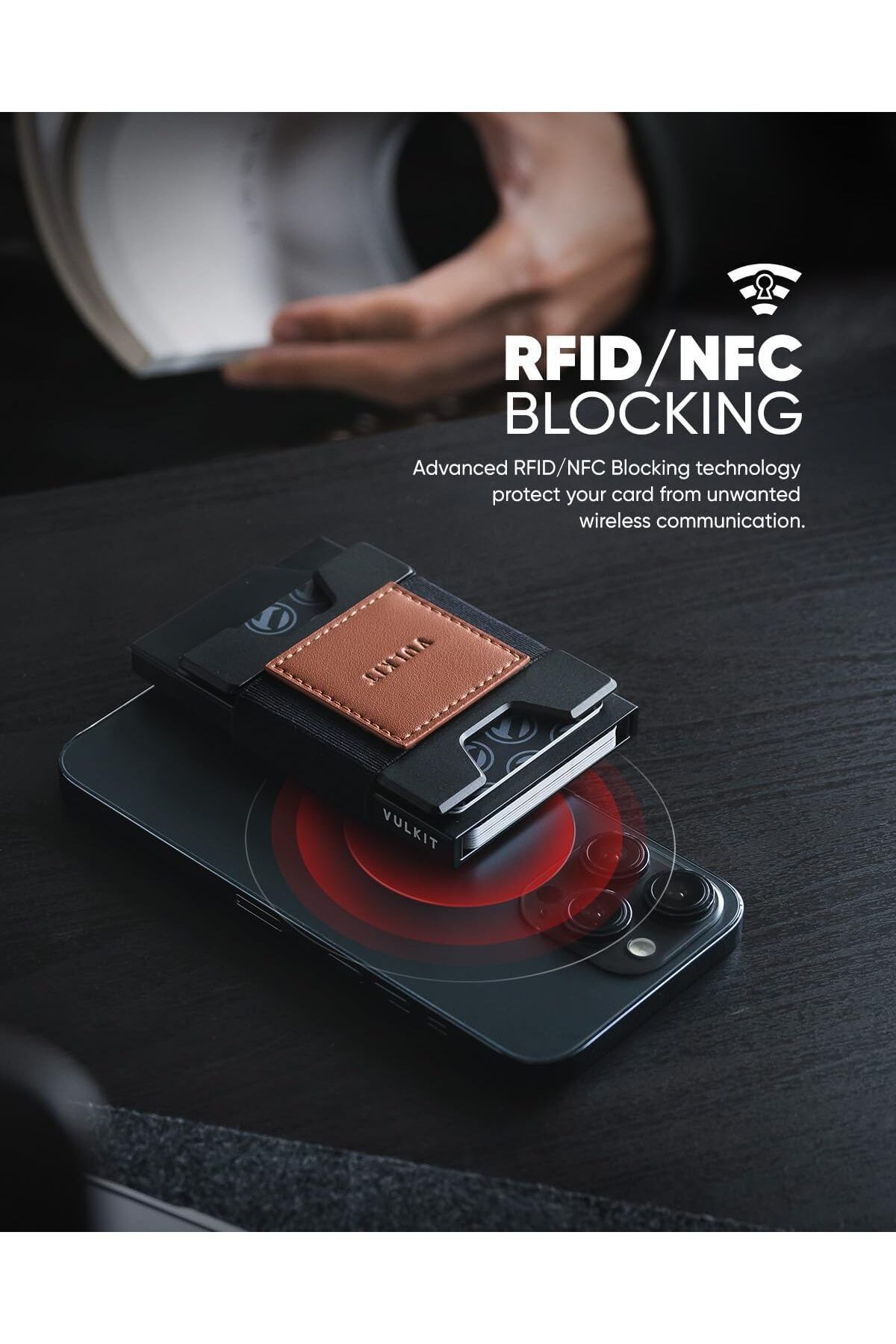 کیف پول کشویی VULKIT با طراحی فوق‌باریک، دسترسی سریع و محافظت RFID/NFC VULKIT