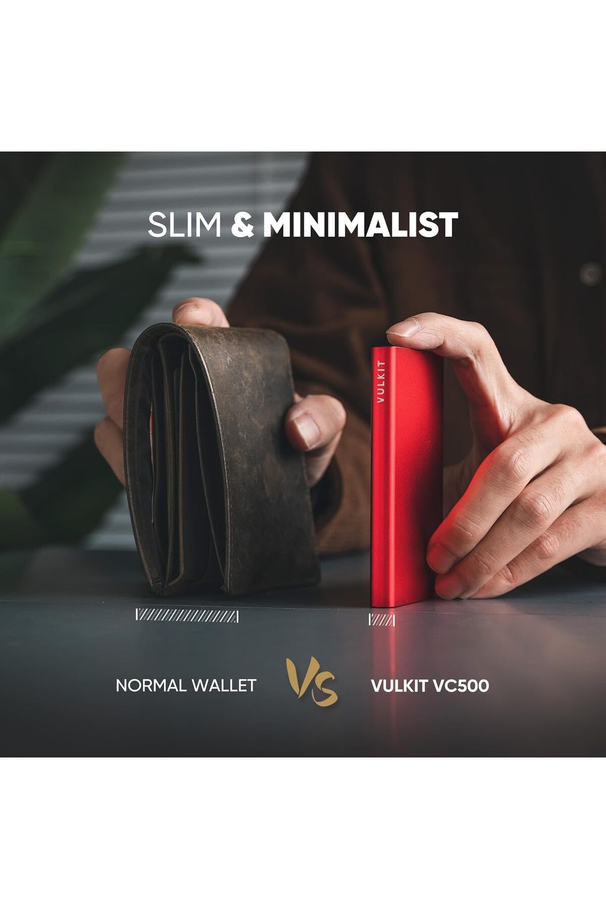 کارت کیف آلومینیومی مینیمالیستی با طراحی پاپ‌آپ – با حفاظت RFID و NFC VULKIT