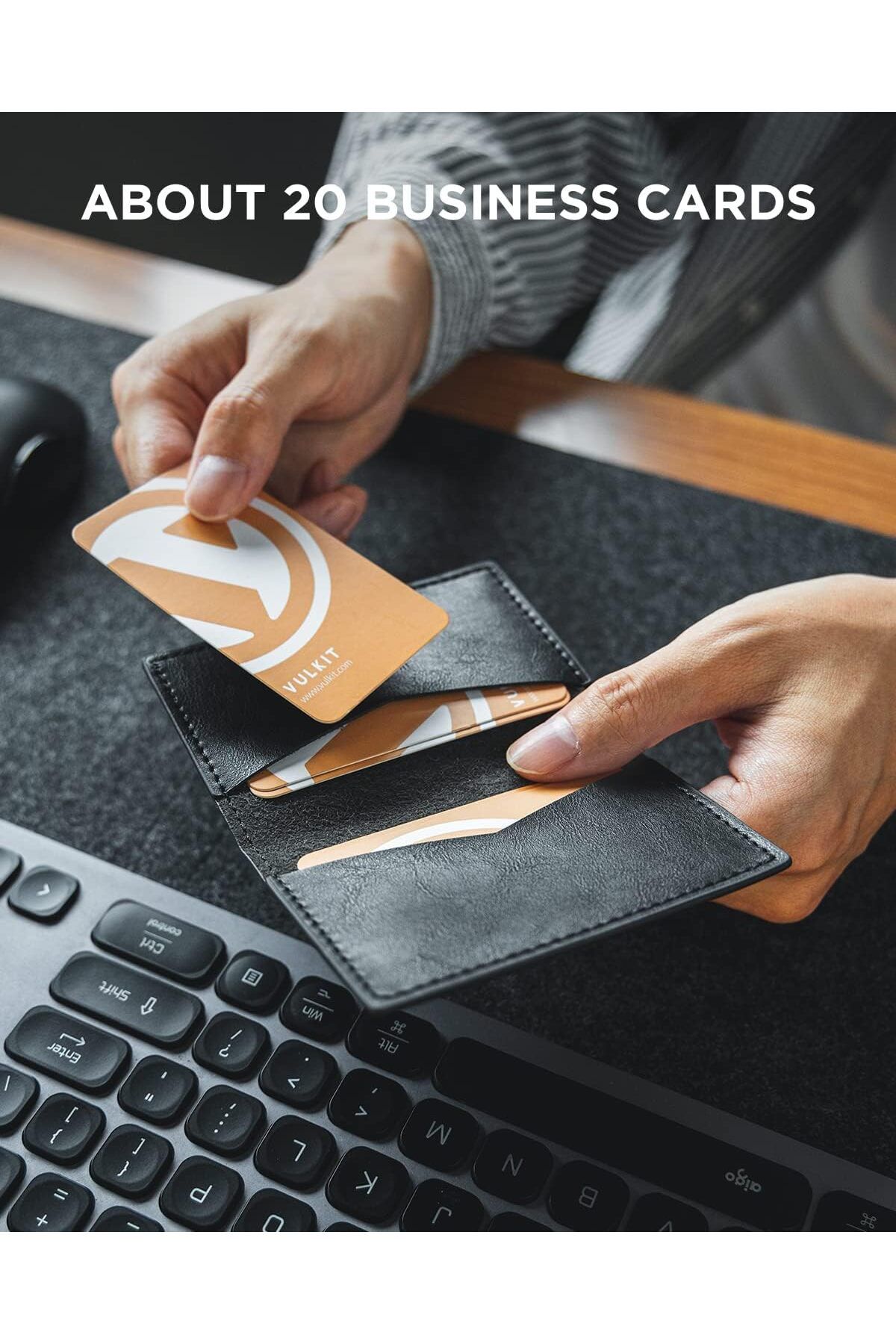 کیف پول مردانه و زنانه کارت ویزیت چرمی ULTRA SLIM CARD راه حل شیک کاربردی VULKIT
