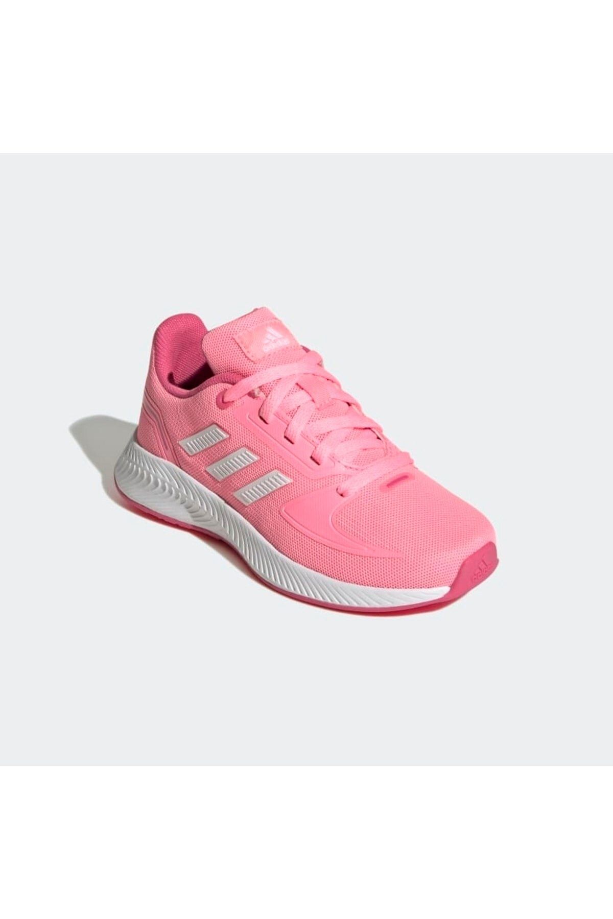 کفش دو و تمرین سفید زنانه های پیاده روی صورتی Runfalcon adidas