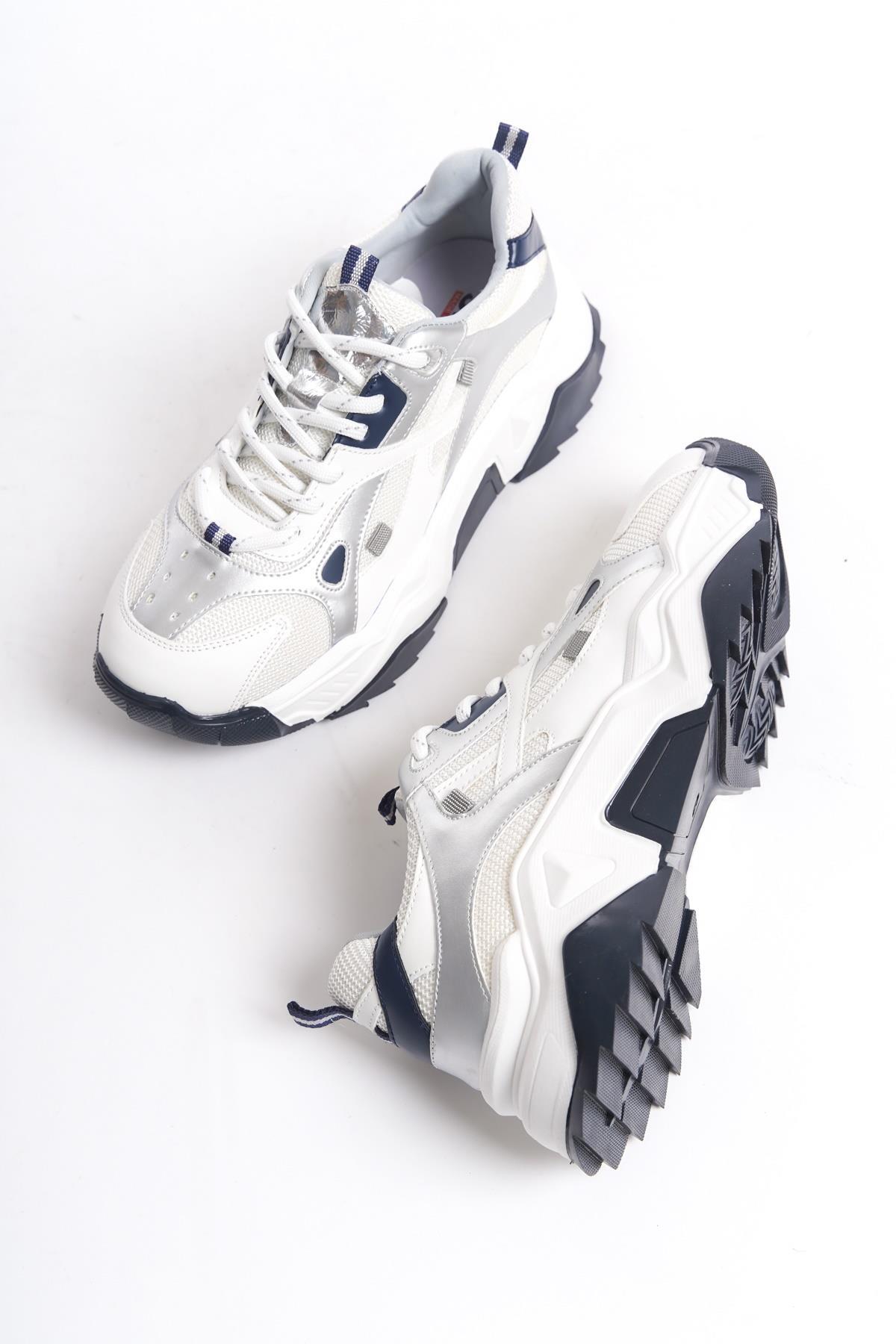 موداbuymus کفش ورزشی سفید سرمه‌ای Muca