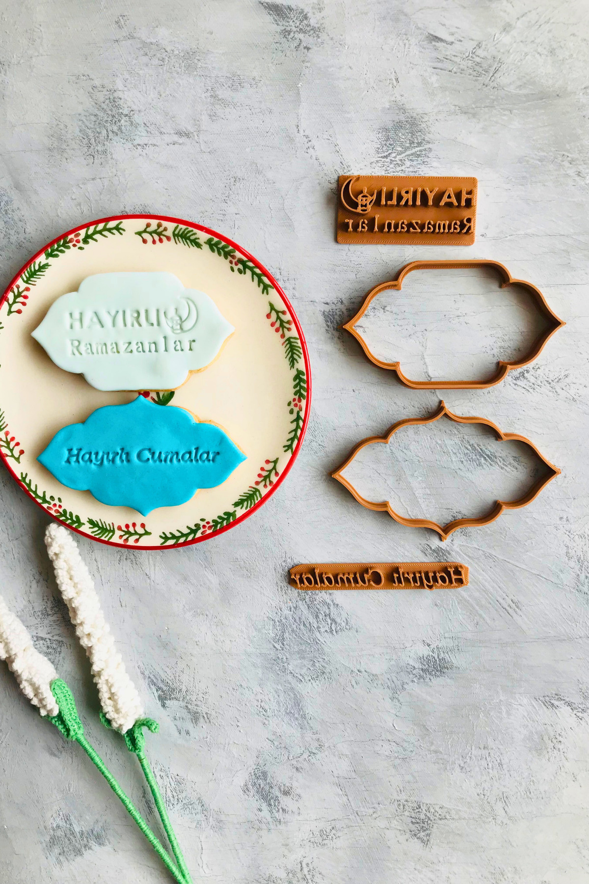 Dough Shaping Molds with Happy Friday and Happy Ramadan Written