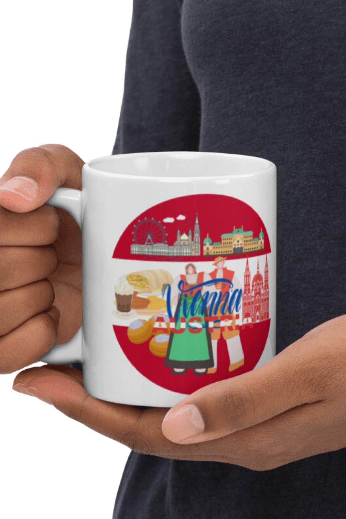 Dünyadan Hediyeler-2 Pieces Austria Mug - Travel Souvenir Austria Mug 3