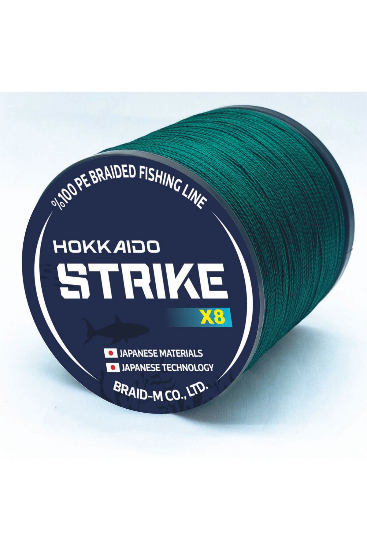 Hokkaido Strike X8 300 De Metri - Verde Închis 0,55 Mm 8 Straturi Trage 54 Kg Linie De Pescuit Din Mătase - 0.55 mm