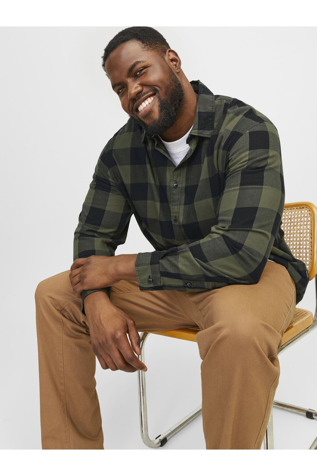 Jack & Jones Plus-Karohemd Plus Locker Geschnitten Karohemd 8