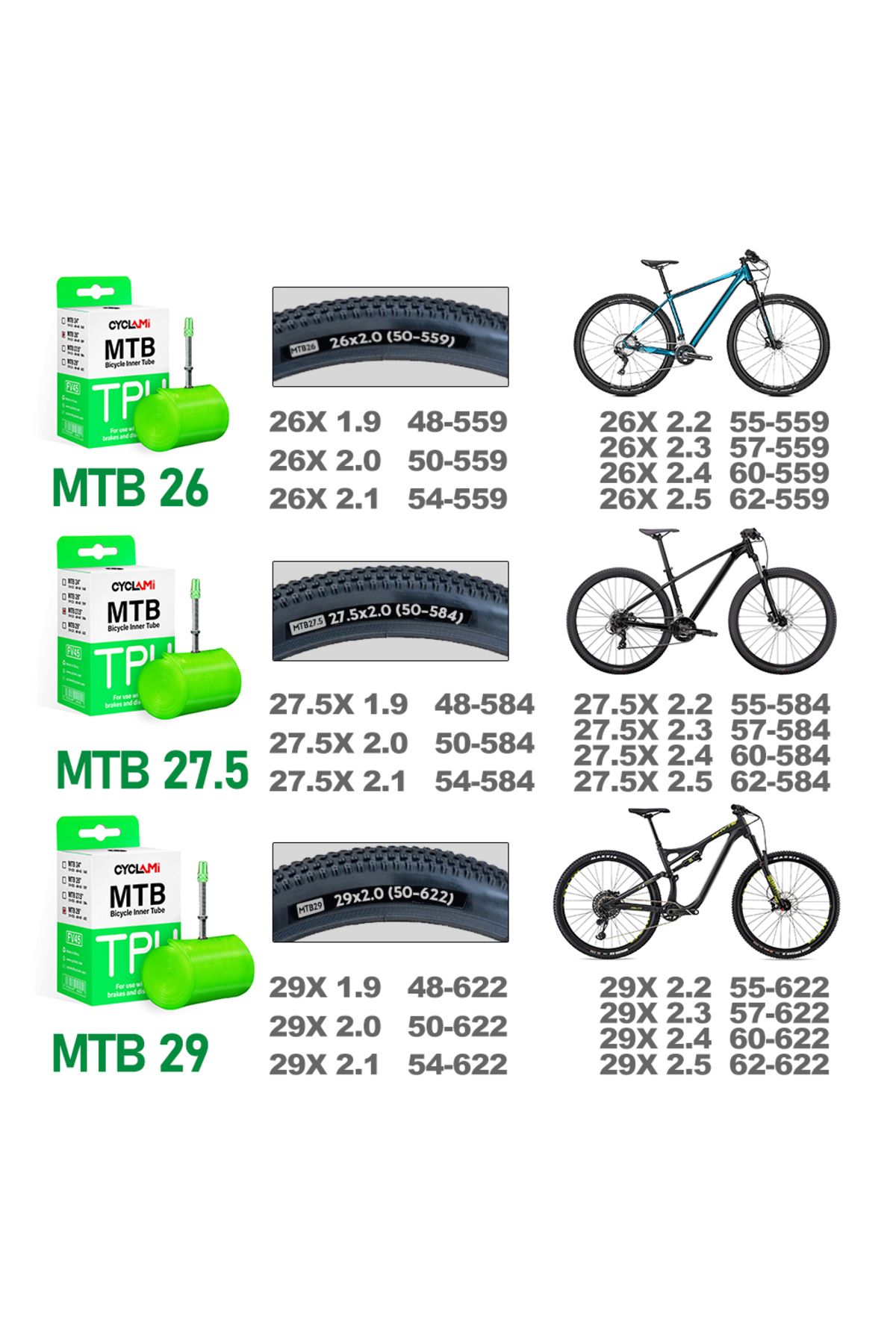 Choice Ultralight Bike Inner Tube 26 27.5 29 Inches MTB Bicycle TPU Material Tire 45mm French Valve Supe. Trendyol