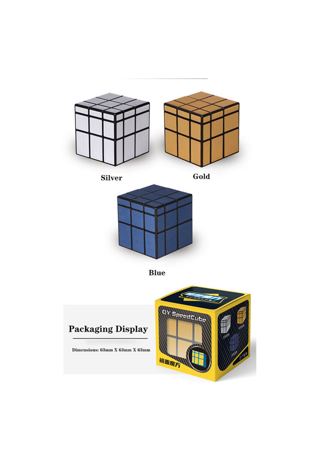 XMD-QiYi Mirror 3X3X3 Blocks Magic Speed Cube Stickerless Professional Qiyi Mirror Cube 3x3 Puzzle Fi... 3