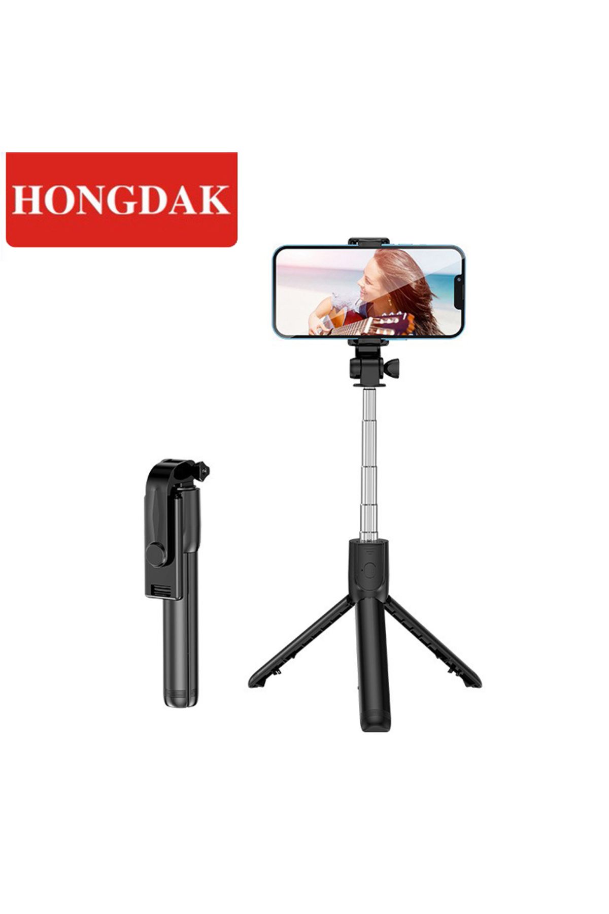 HONGDAK-Bluetooth Cell Phone Selfie Stick Tripod Wireless Remote multifunctional Extendable Portable Phon... 2