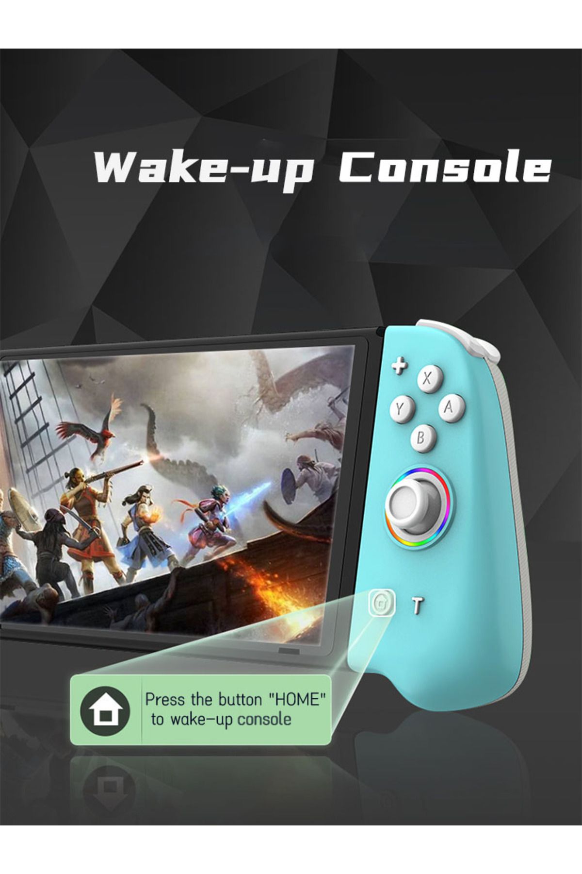VILCORN-Joypad Game Controller Wireless (L/R) For Nintendo Switch / OLED Lite Gamepad Joysticks Con With ... 4